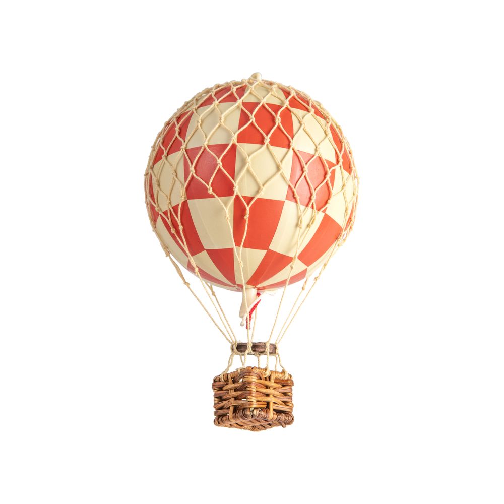 Authentic Models Floating The Skies Luftballon, Check Rød, Ø 8.5 cm