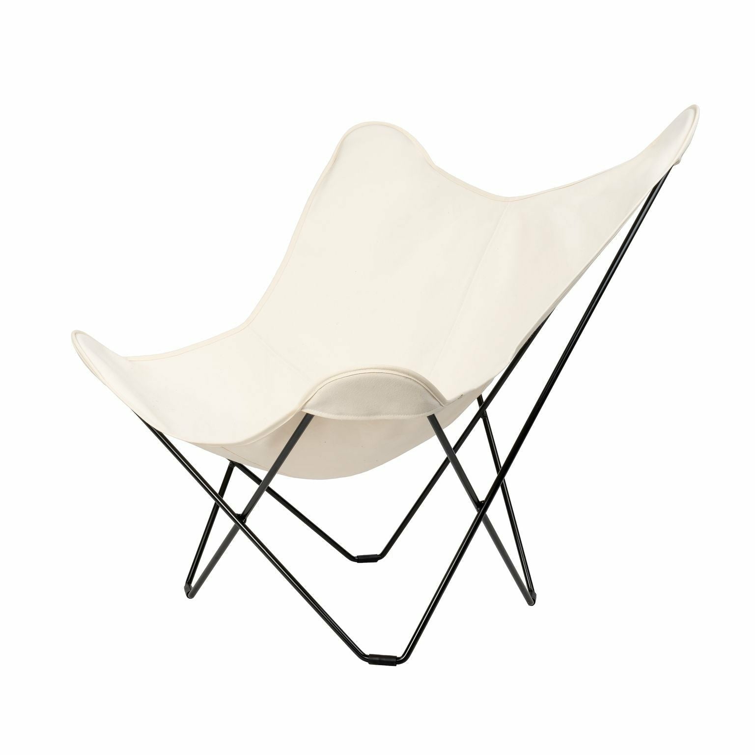 Cuero Cotton Canvas Mariposa Chair, Hvid Med Sort Stel