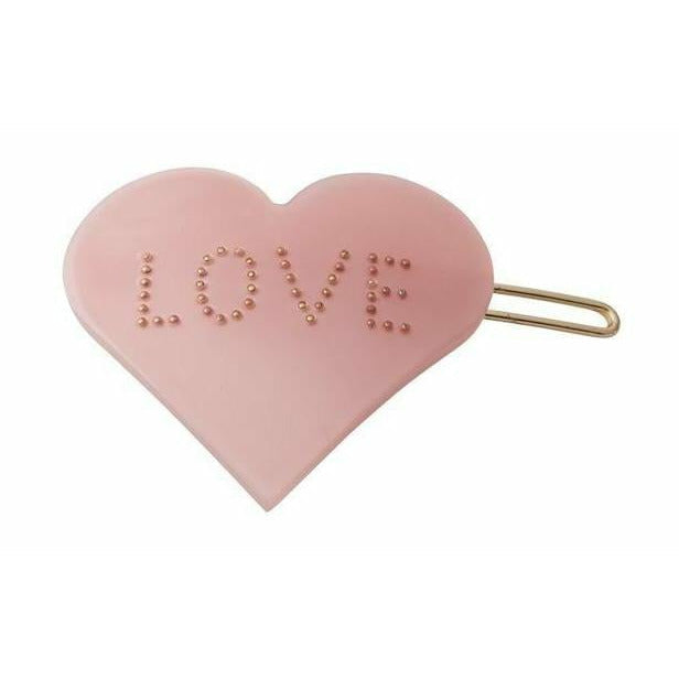 Design Letters Ikonisk Hårspænde, Love Hjerte, Pink