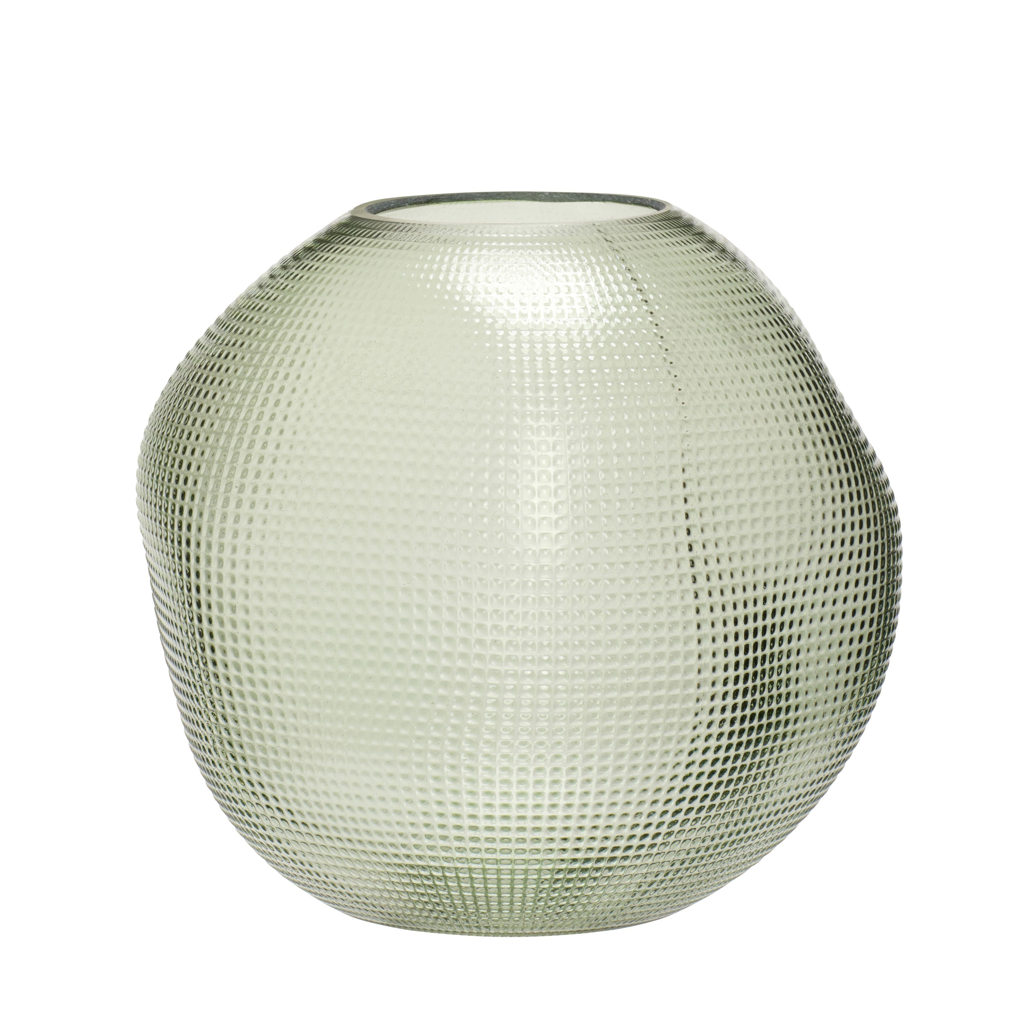 Hübsch Balloon Vase Glas Grøn