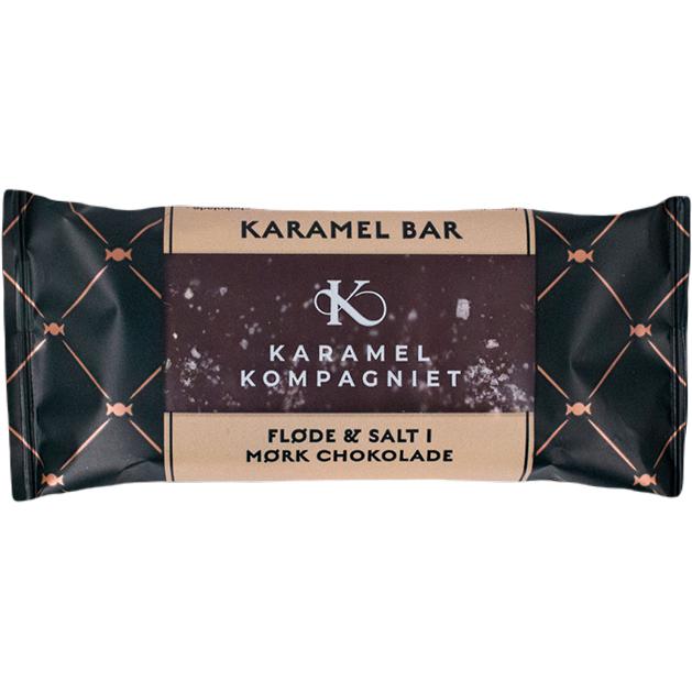 Karamel Kompagniet Karamel Bar, Fløde & Salt I Mørk Chokolade 50g