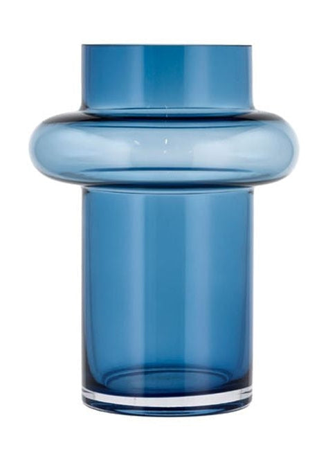 Lyngby Glas Tube Vase H: 20 Cm, Mørkeblå
