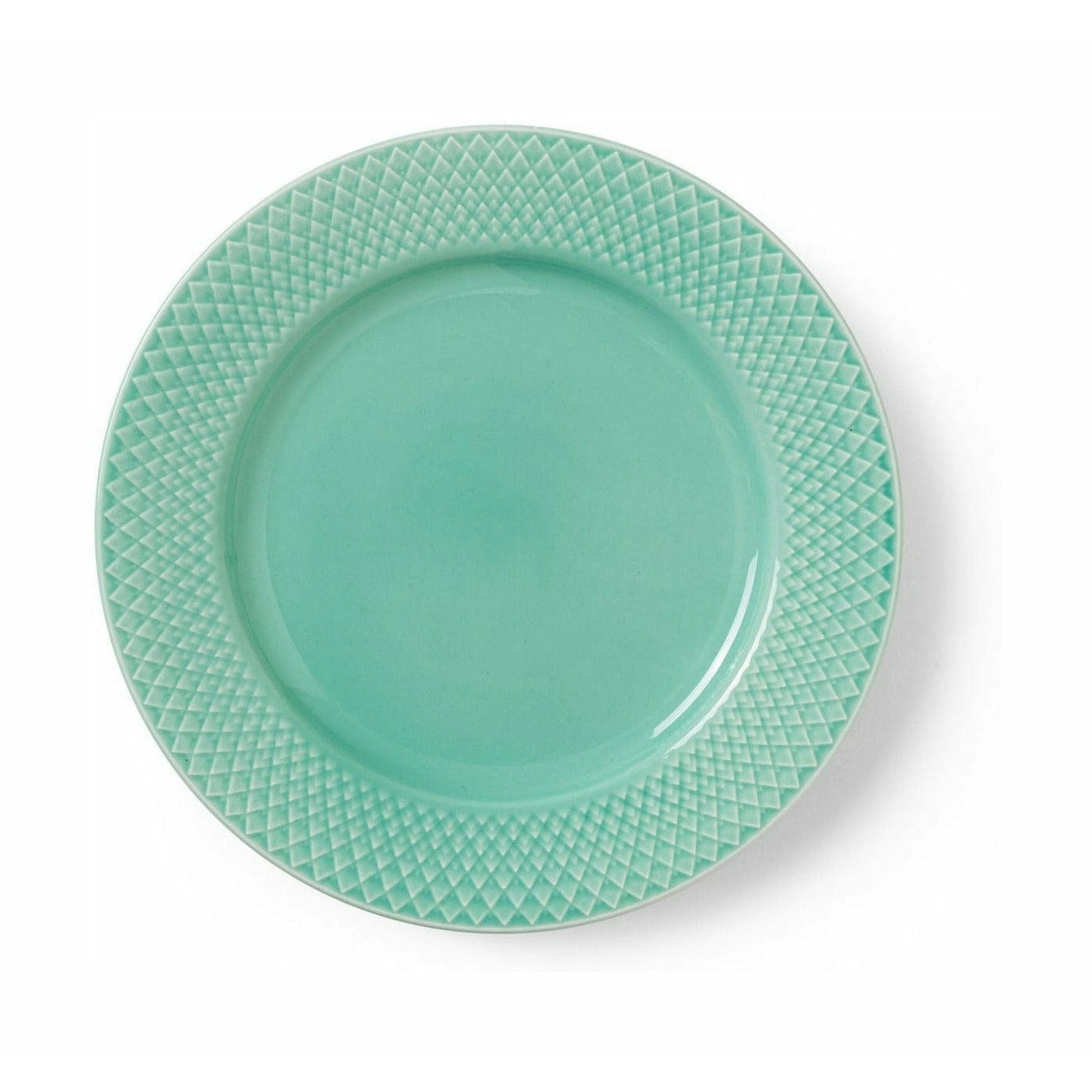 Lyngby Porcelæn Rhombe Color Frokosttallerken Ø21 Cm, Aqua