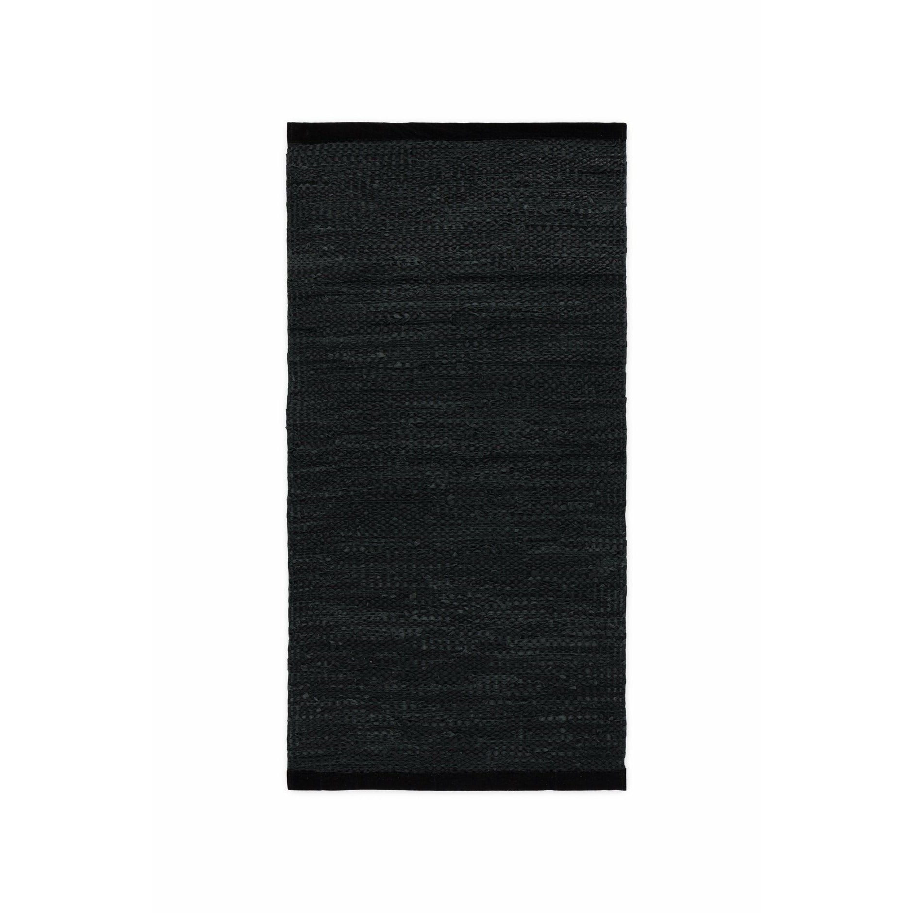 Rug Solid Leather Tæppe Black, 170 x 240 cm