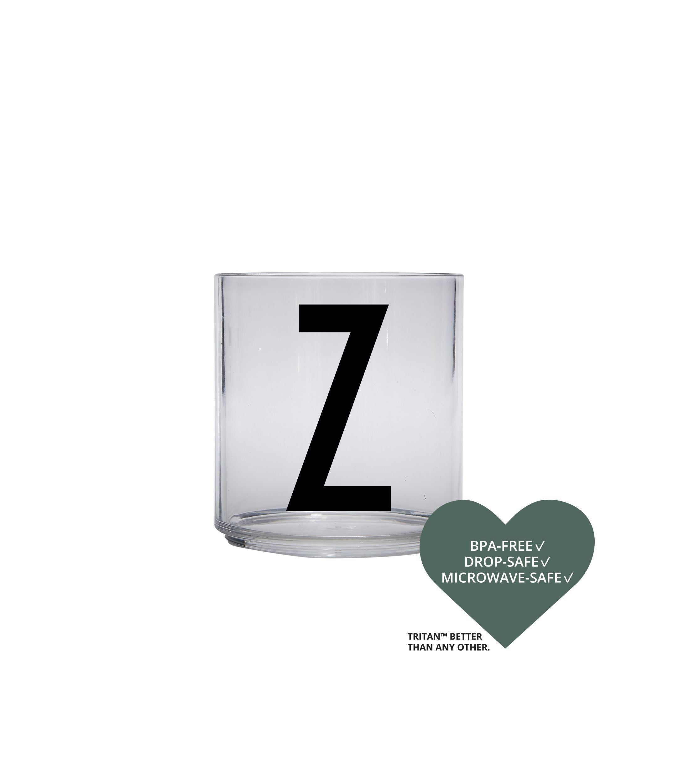Design Letters Kids Personal Tritan Drinking Glass, Z