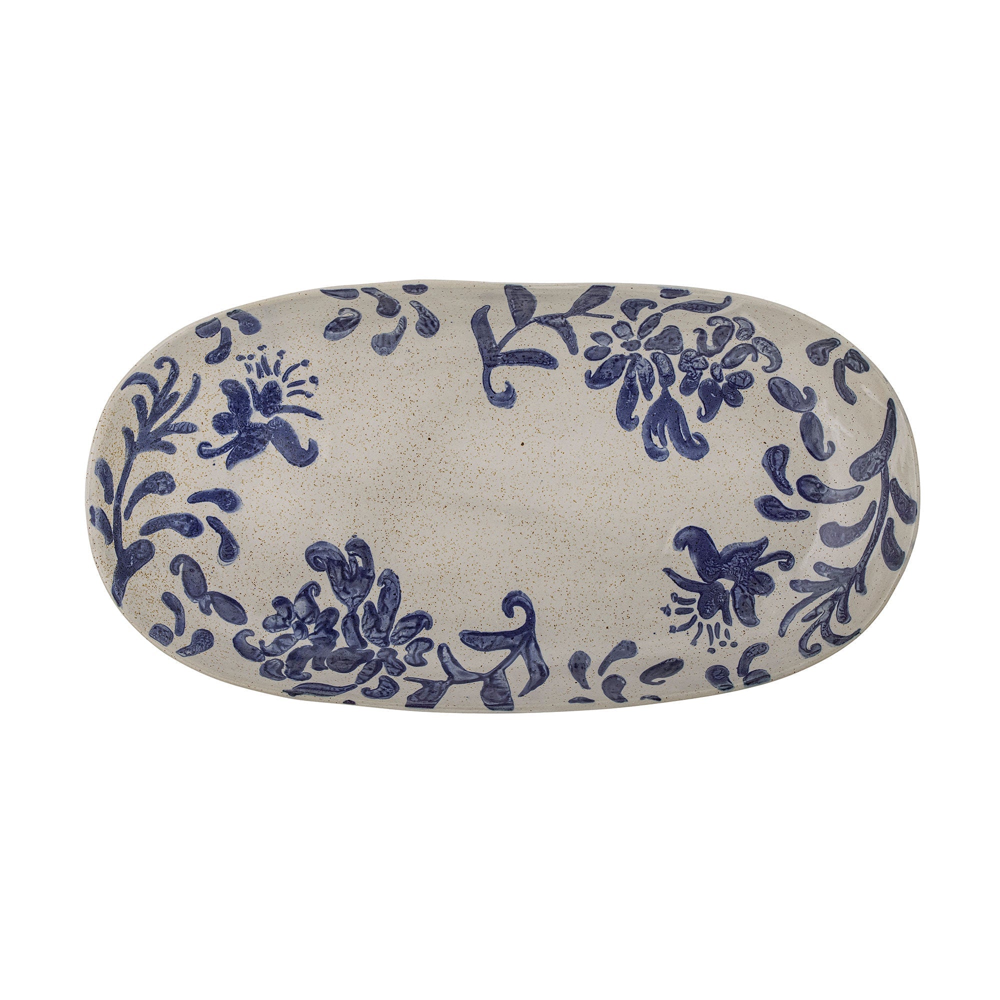 Creative Collection Petunia Serving Plate, Blue, Stoneware