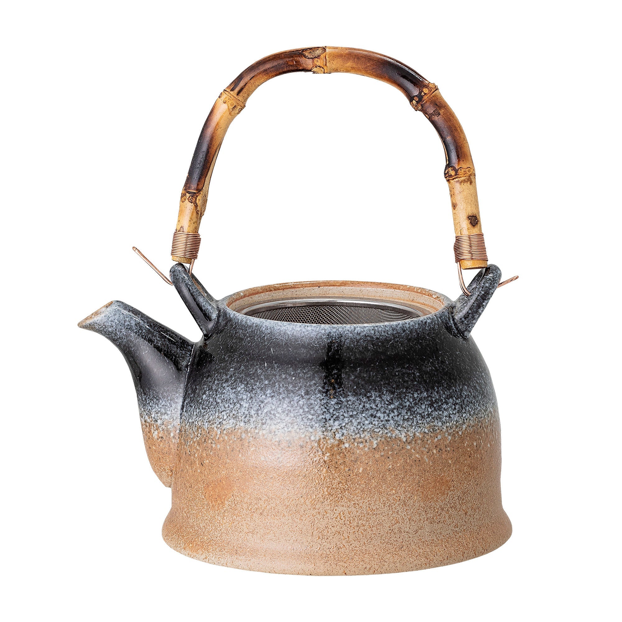 Bloomingville Aura Teapot w/Teastrainer, Blue, Porcelain