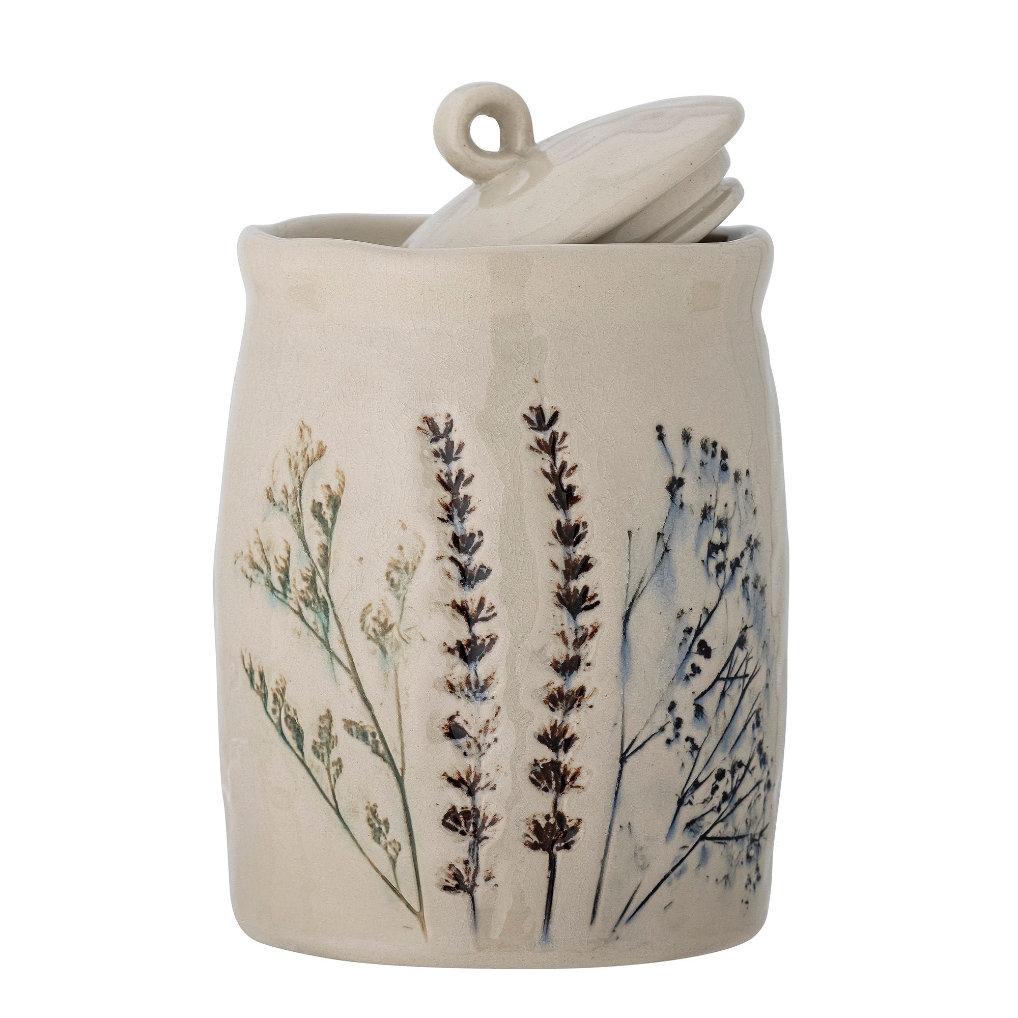 Bloomingville Bea Jar w/Lid, Nature, Stoneware