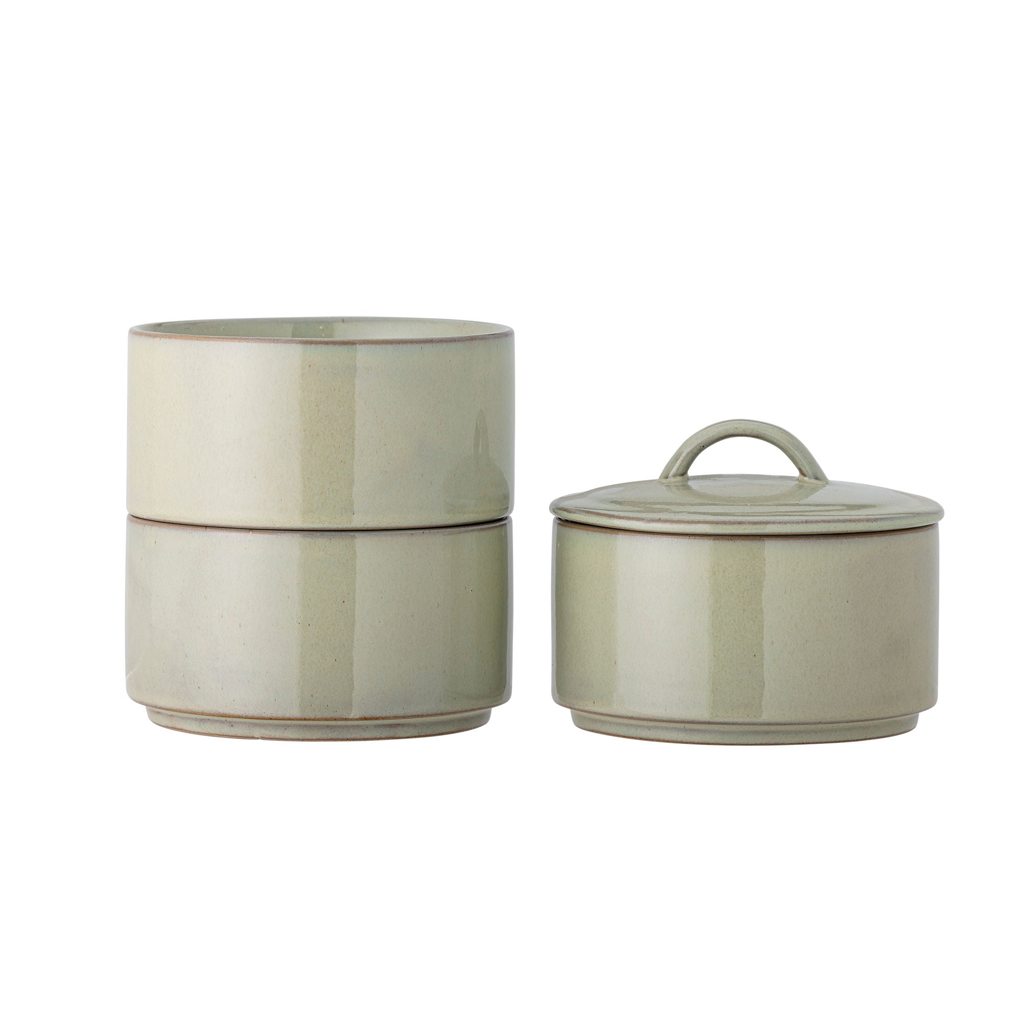 Creative Collection Ebba Jar w/Lid, Green, Stoneware