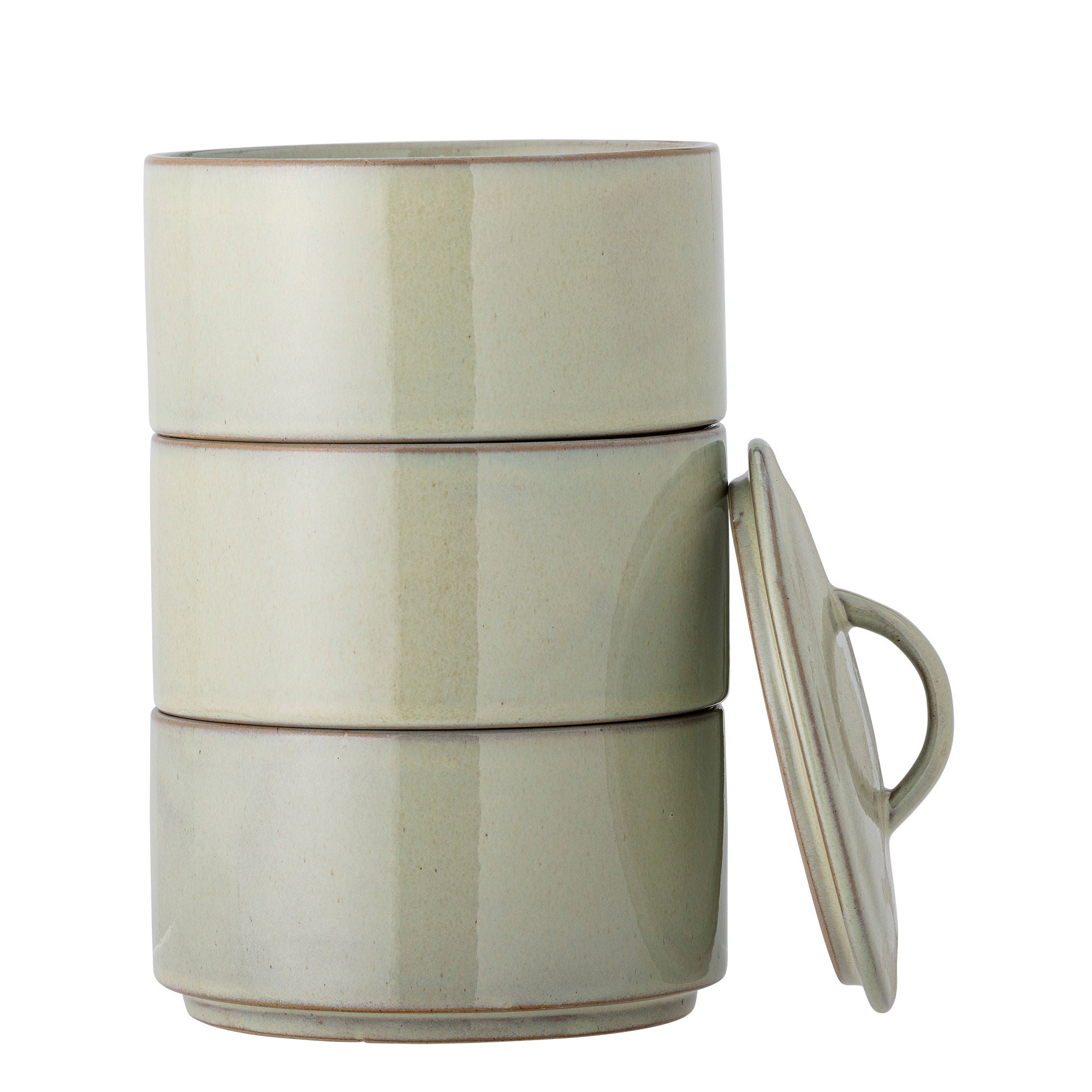 Creative Collection Ebba Jar w/Lid, Green, Stoneware