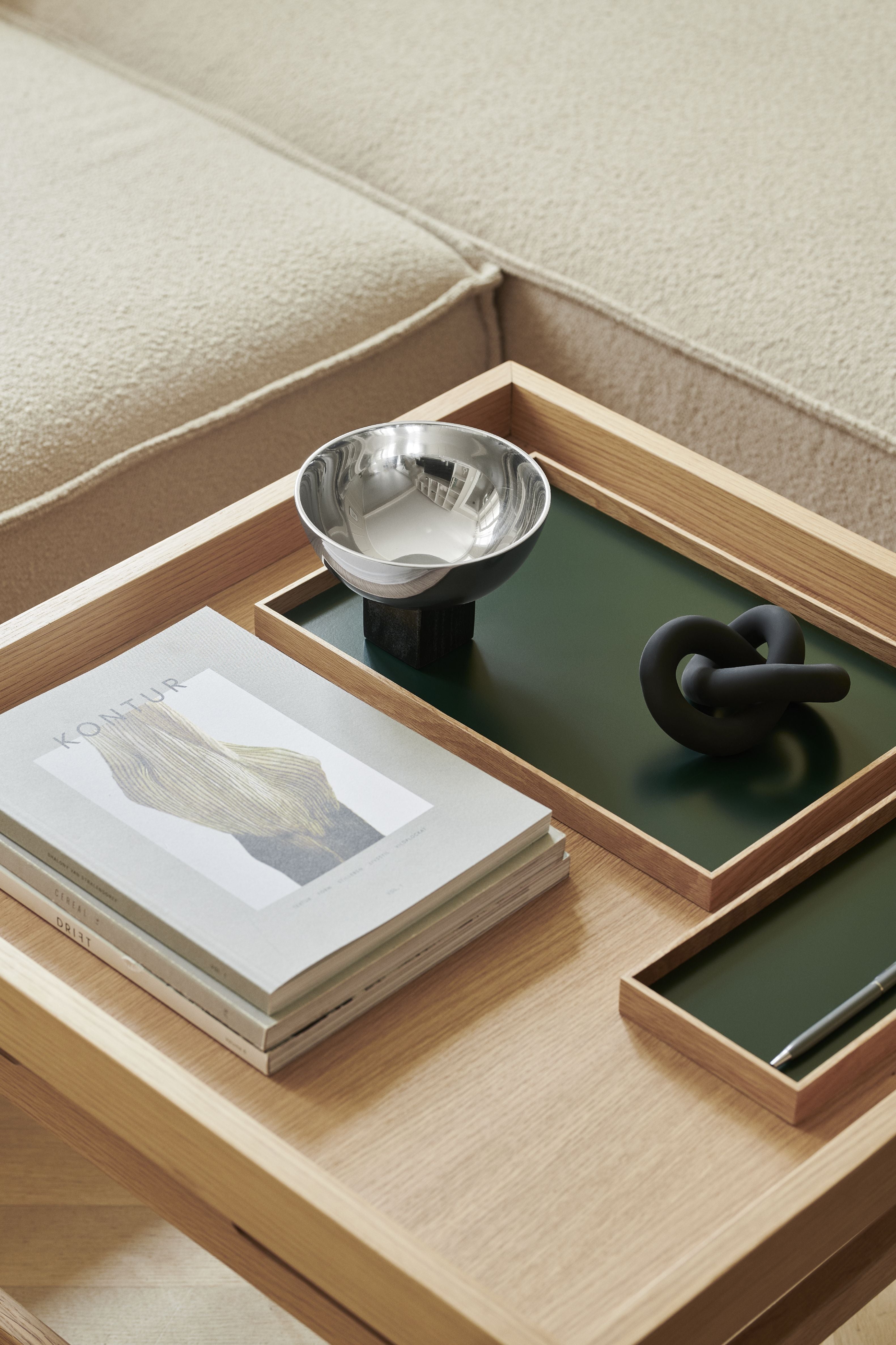 Gejst Frame Tray Oak/Green, stor