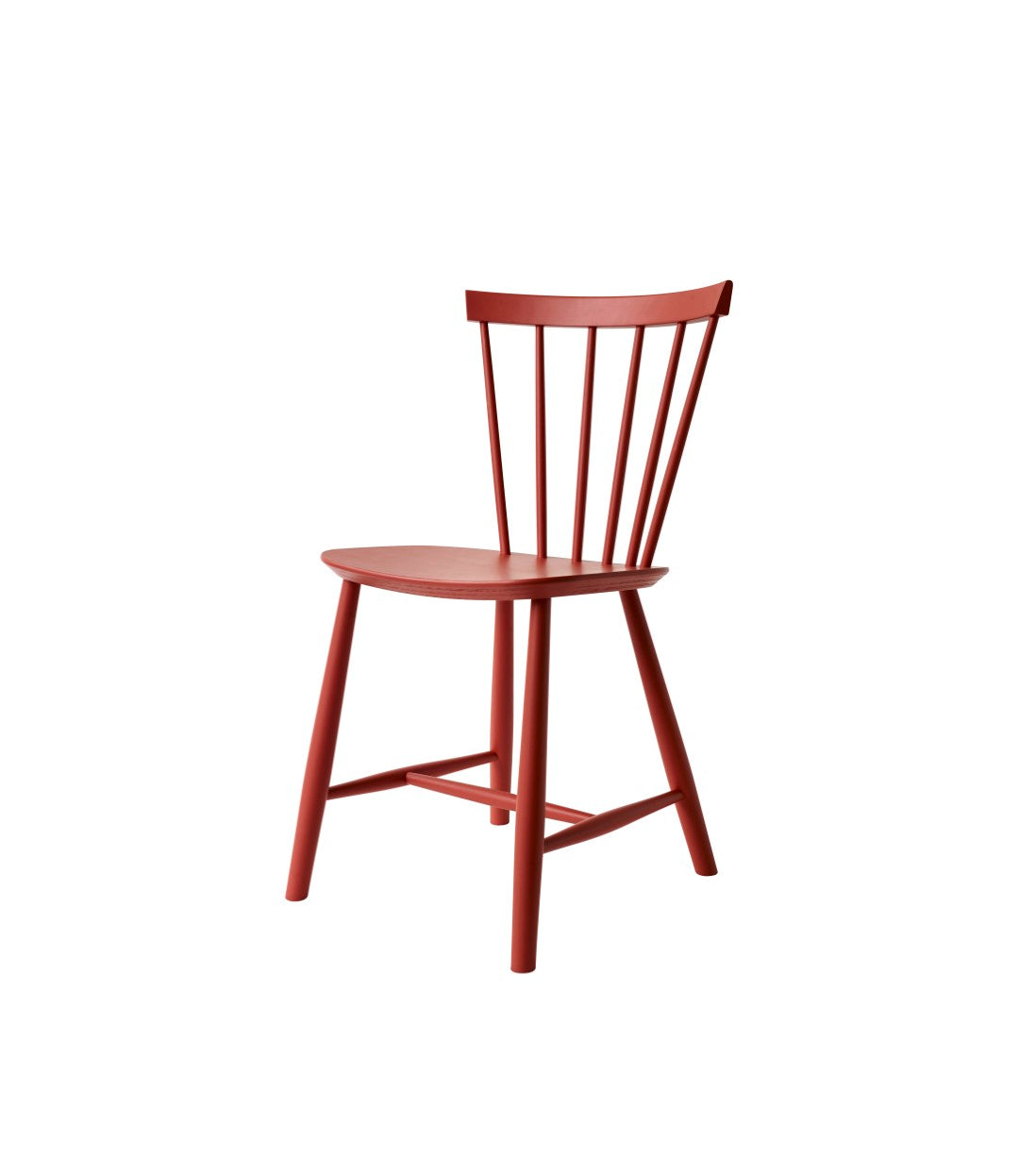 FDB Møbler Poul M. Volther J46 Chair Nordic Swan Ecolabel Beech, Coral Red