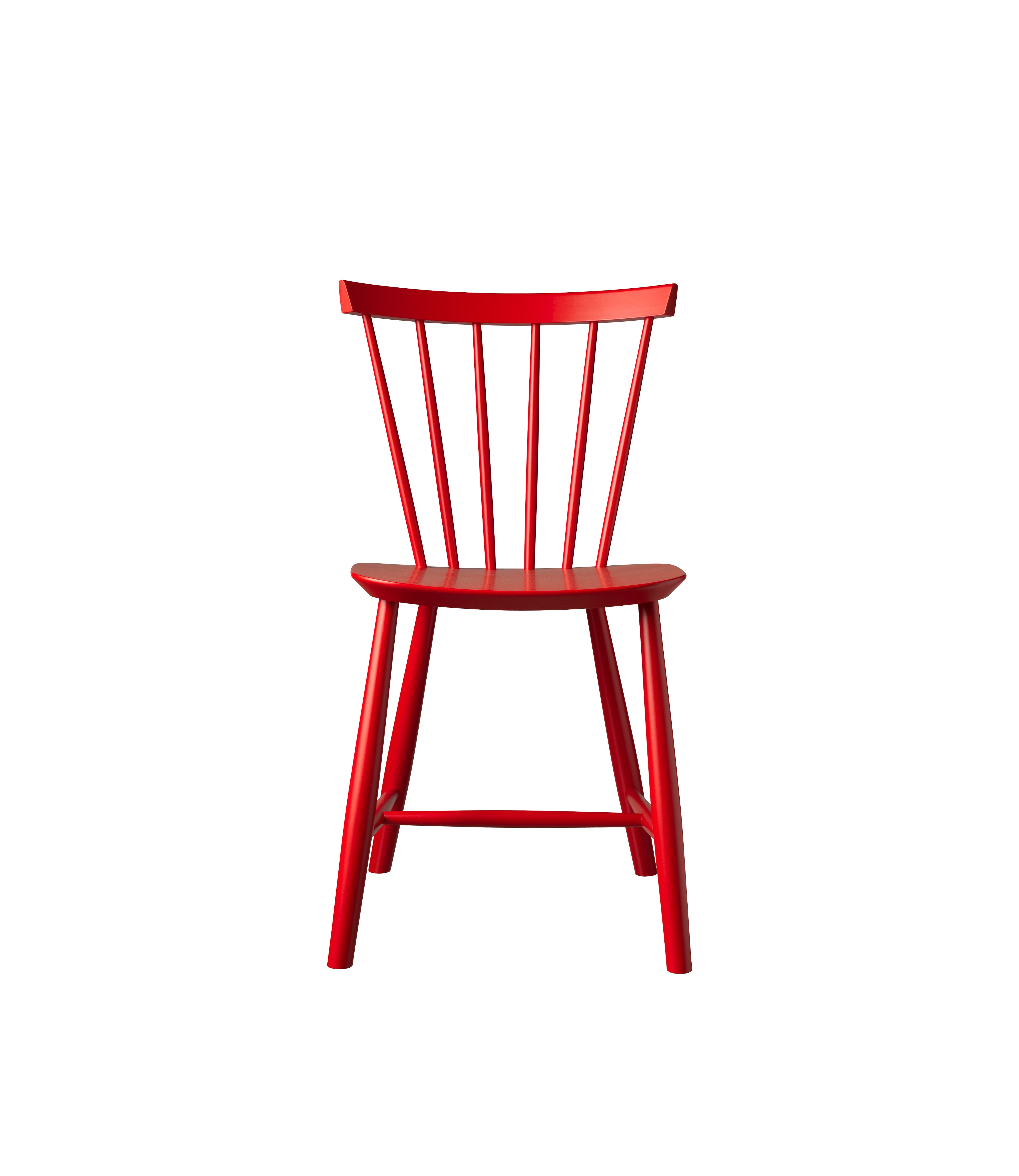 FDB Møbler Poul M. Volther J46 Chair Nordic Swan Ecolabel Beech, Mailbox Red