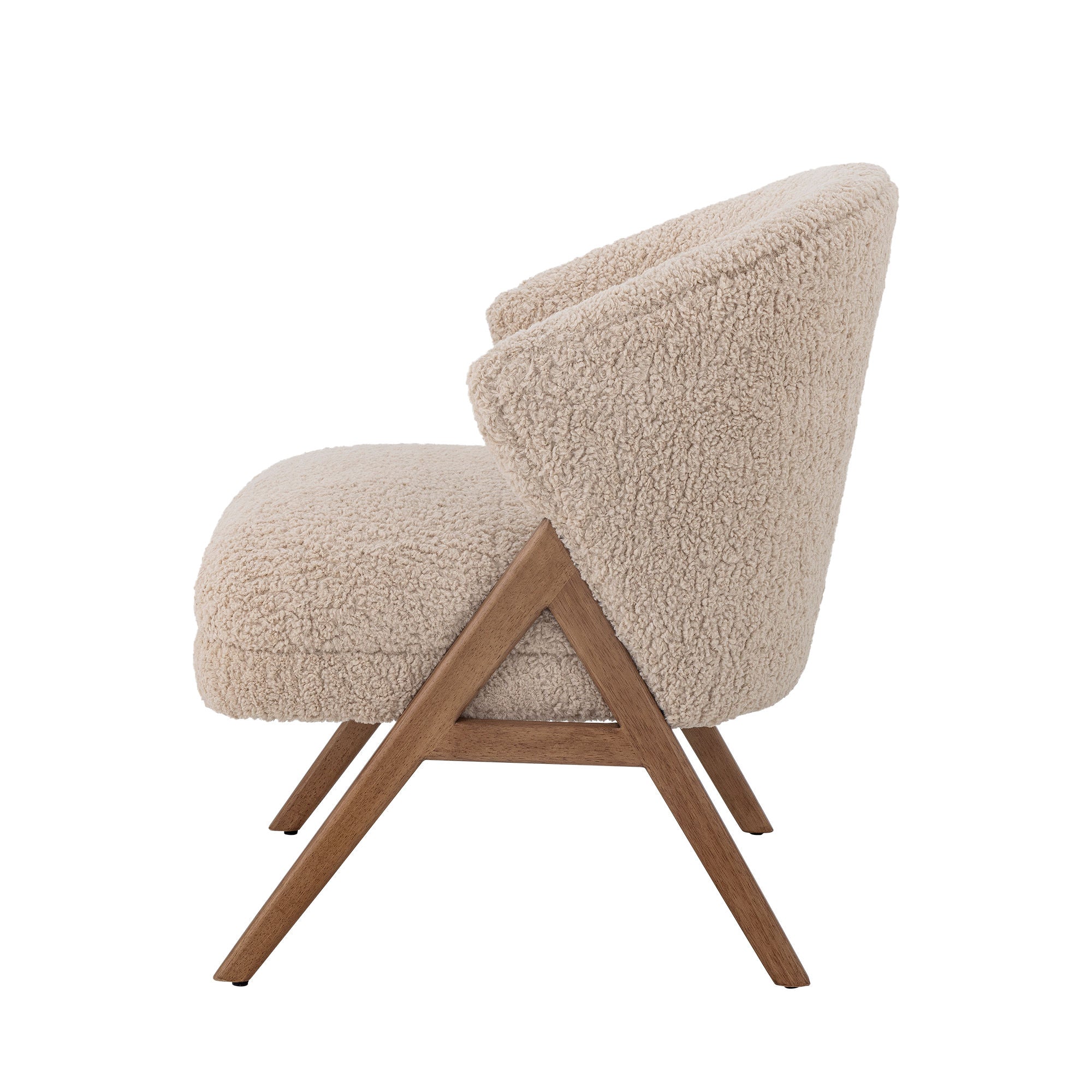 Bloomingville Camino Lounge Chair, Nature, Rubberwood