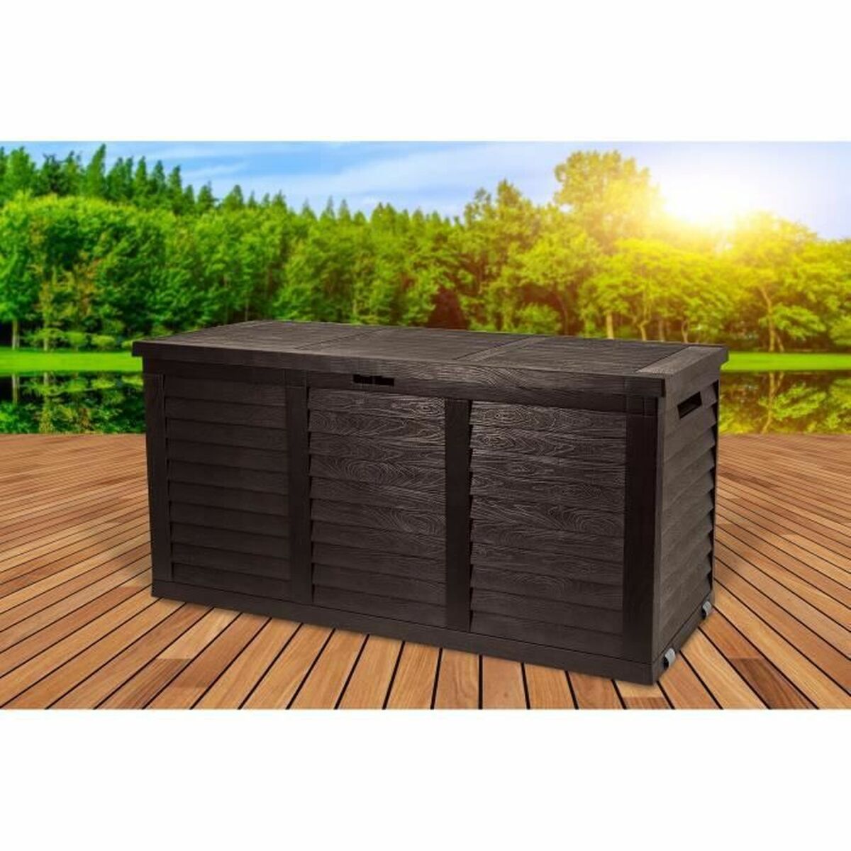 Outdoor Chest TOOD Brown Resin (119 x 52 x 58 cm)