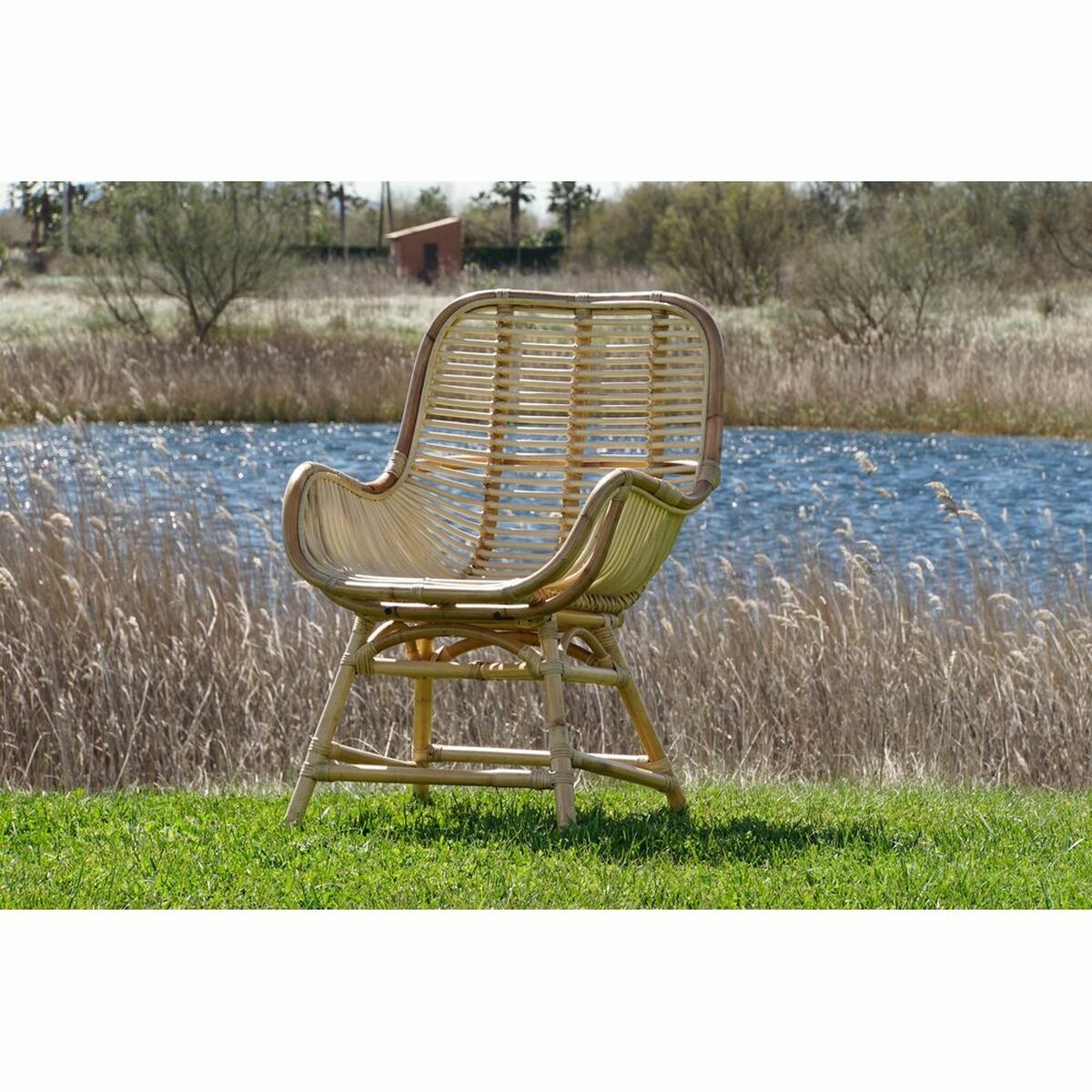 Garden chair DKD Home Decor Multicolour Natural Rattan 61 x 58 x 92 cm