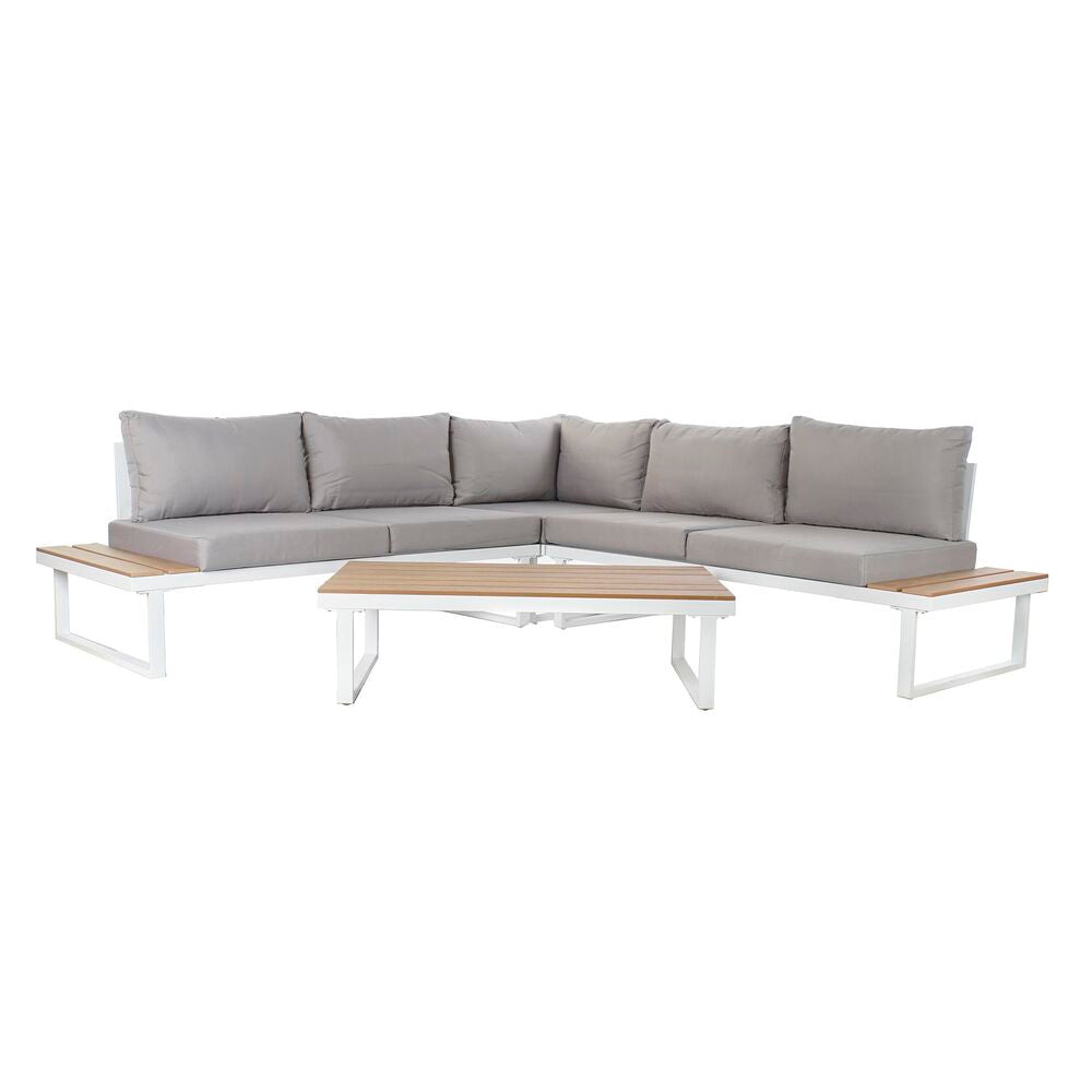 Garden sofa DKD Home Decor Grey Resin Steel 231 x 219 x 74 cm 231 x