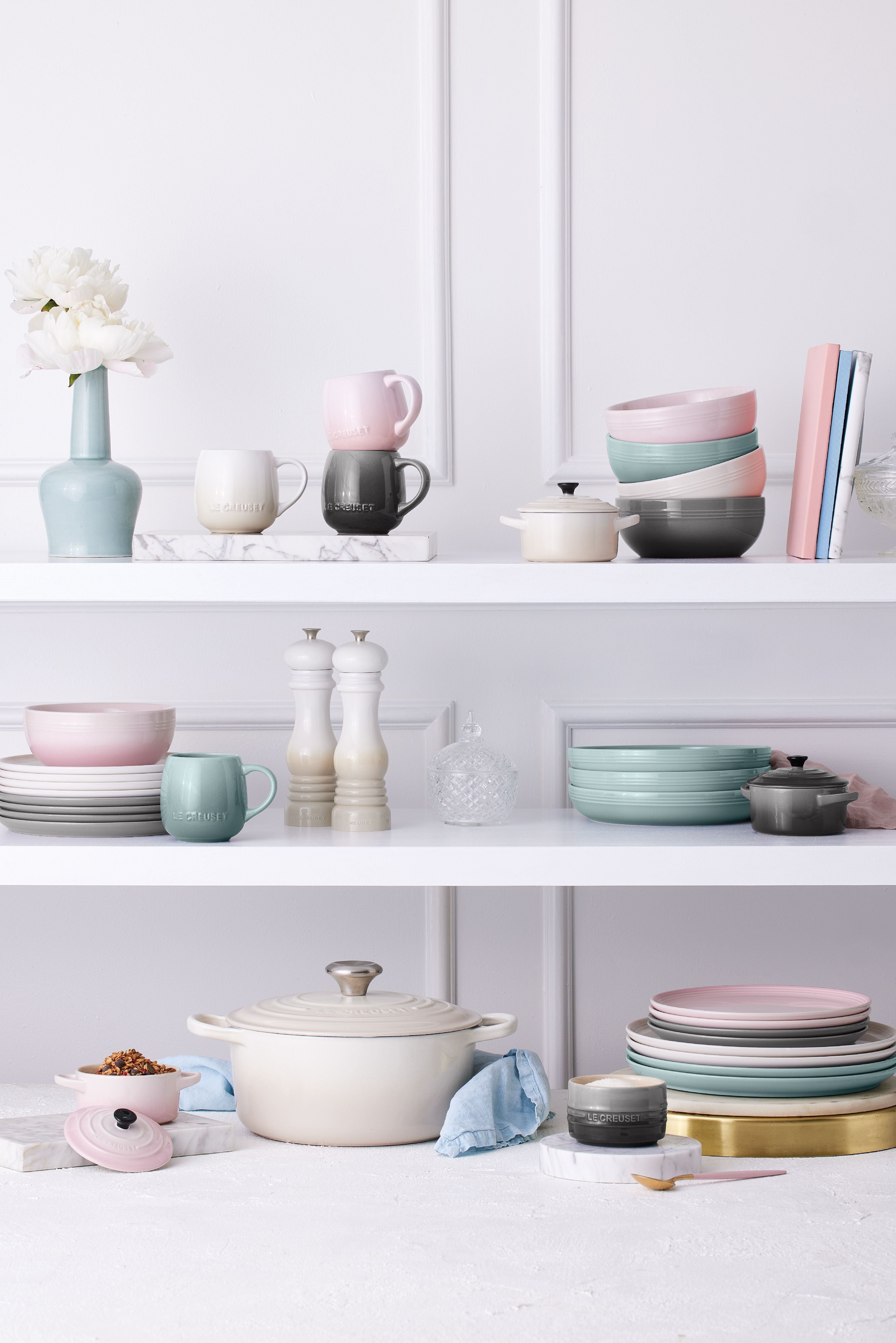 Le creuset coupe pasta skål, shell pink