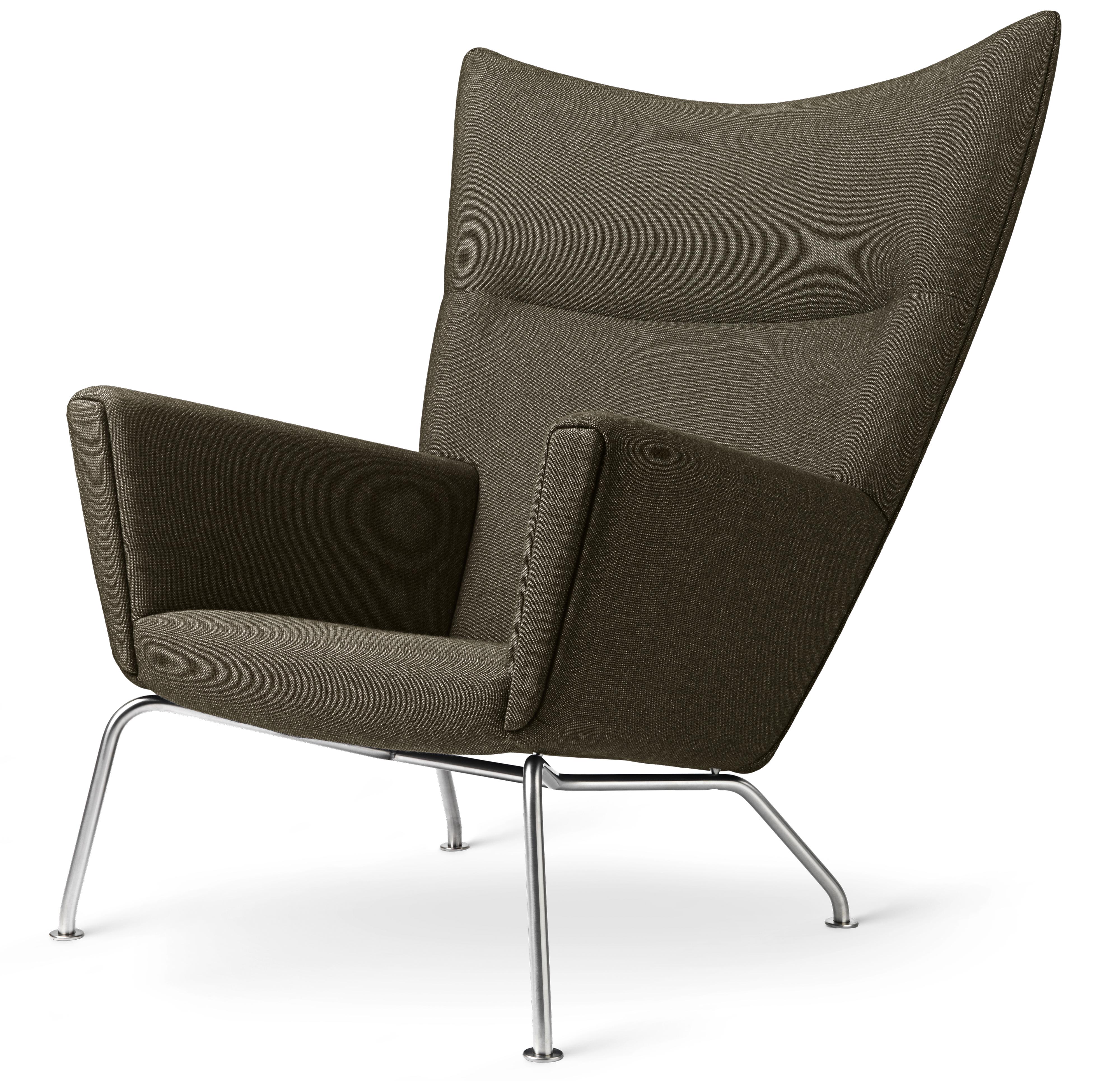 Carl Hansen CH445 Wing Chair Rustfrit Stål, Passion 1101