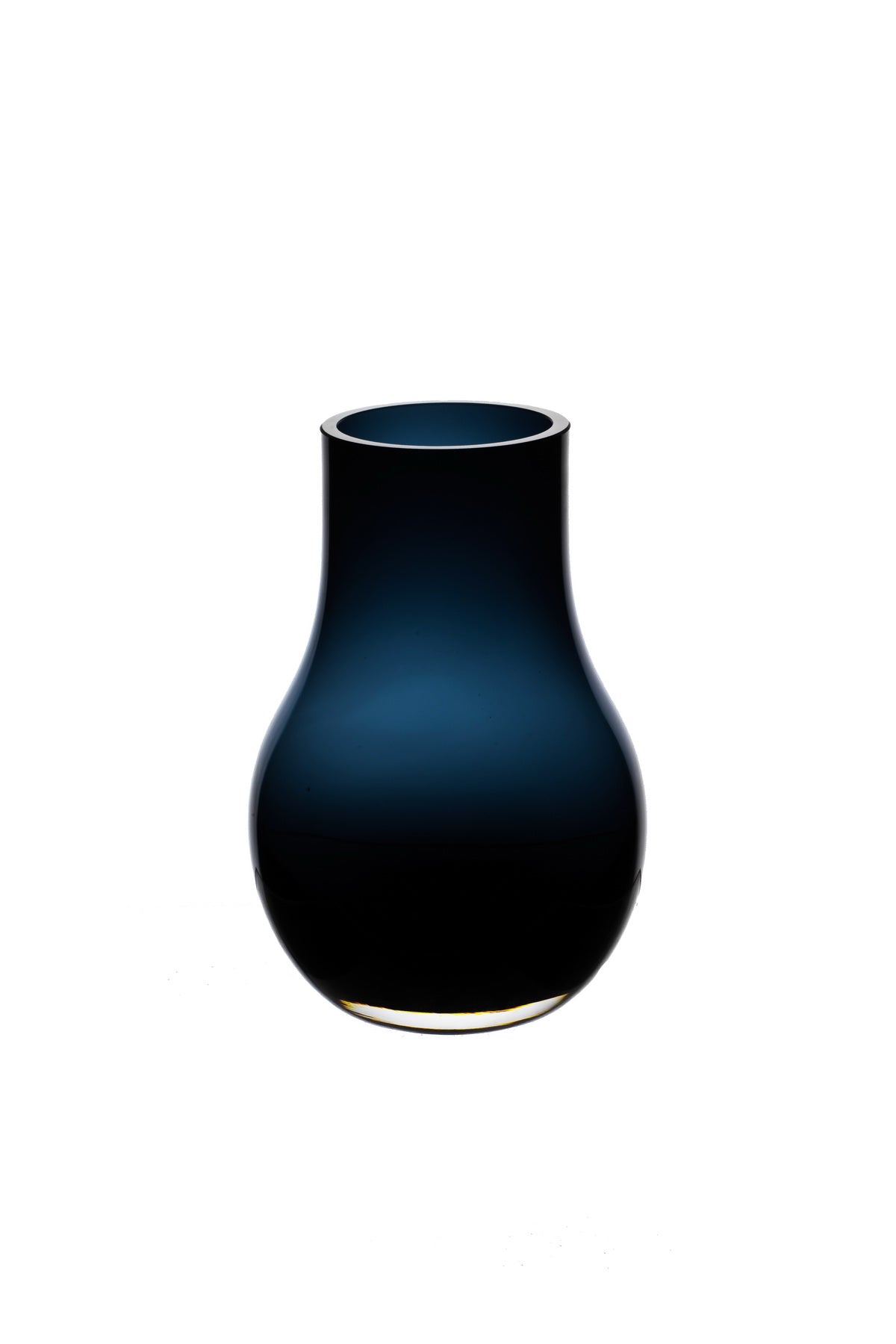 Modern elegant vase in deep blue quality glass, DAVOS10