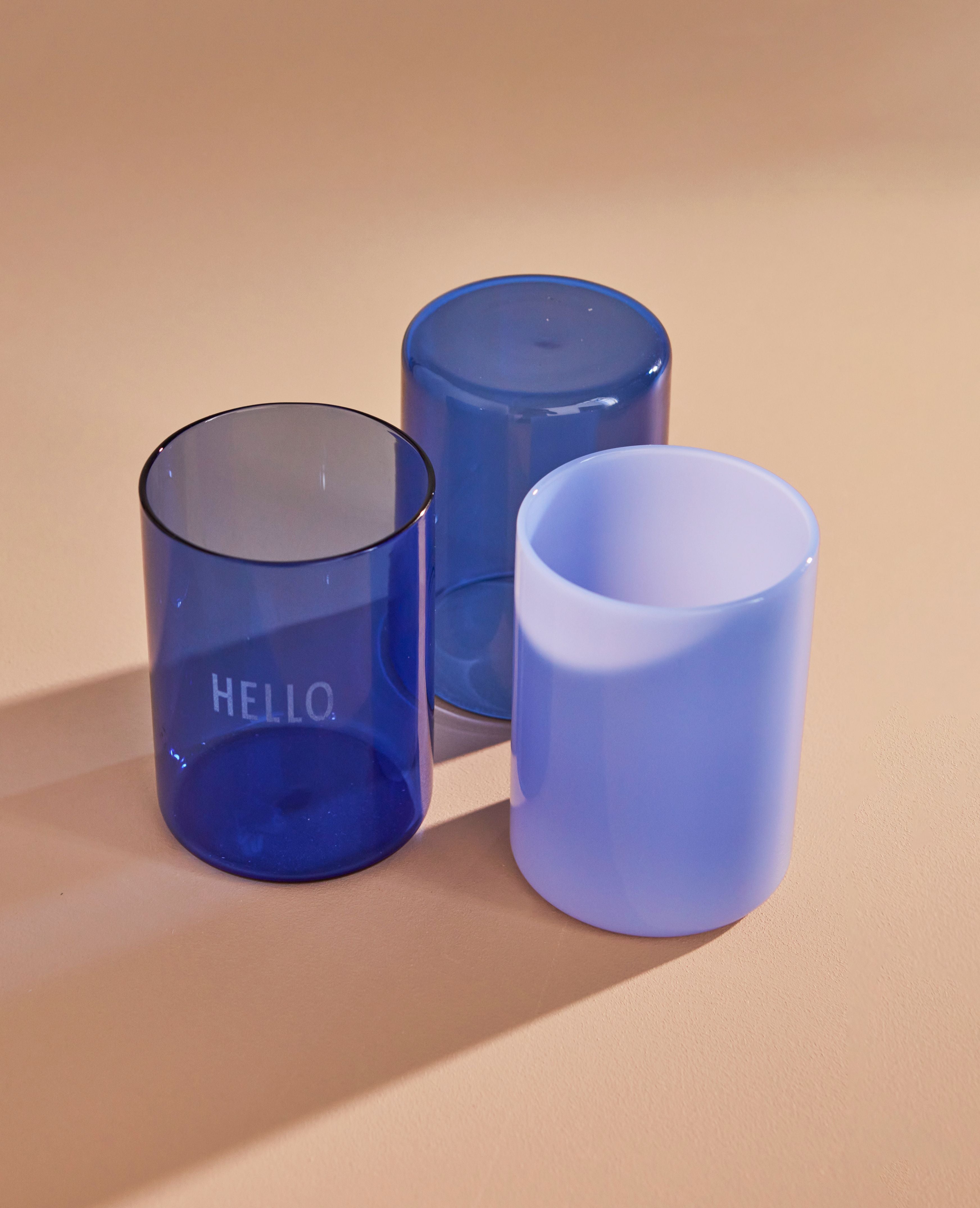 Design Letters Favorit Drikkeglas, Milk Blue
