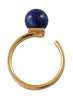 Design Letters Stone Drop Ring 18K Guldbelagt, Lapis Lazuli Blå