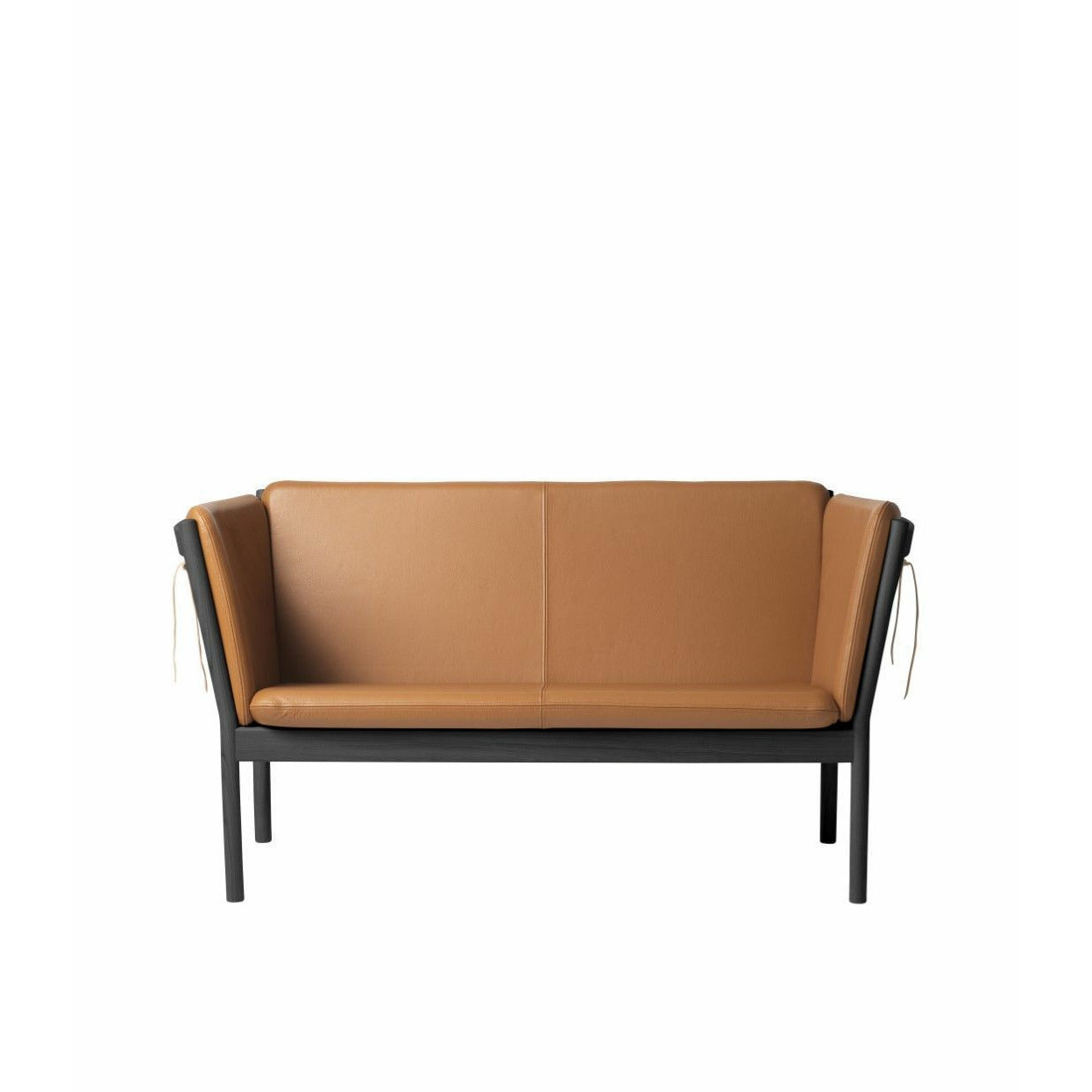 FDB Møbler J148 2-Personers Sofa, Sort/Cognac
