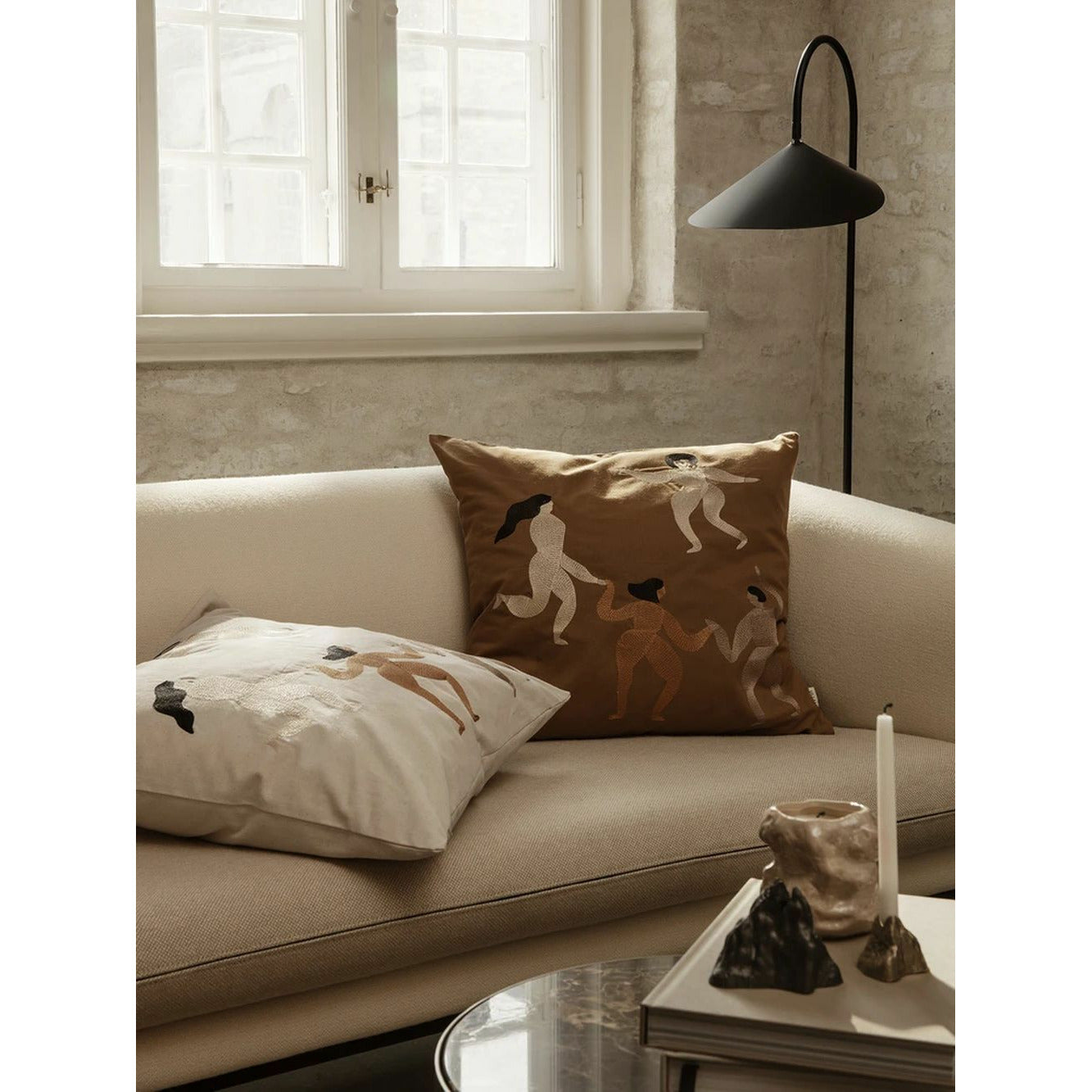 Ferm Living Free Pude, Brown