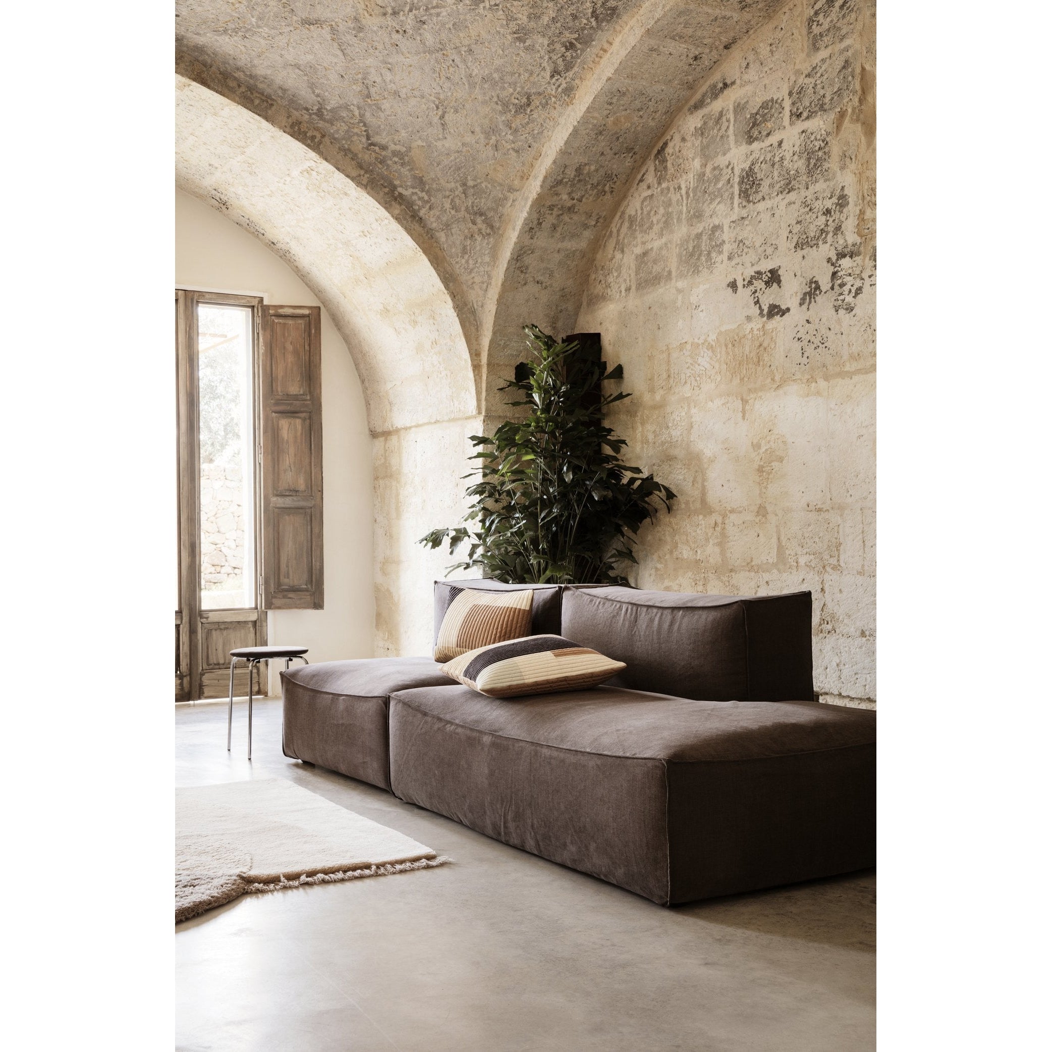 Ferm Living Quilt Pude XL Bordeaux, 80 x 50 cm