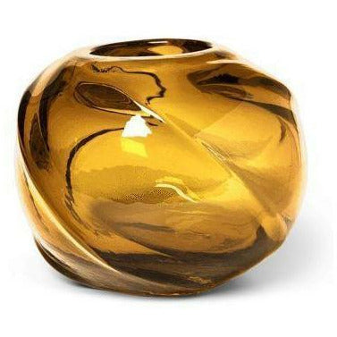 Ferm Living Water Swirl Vase Rund 21x16 Cm, Amber