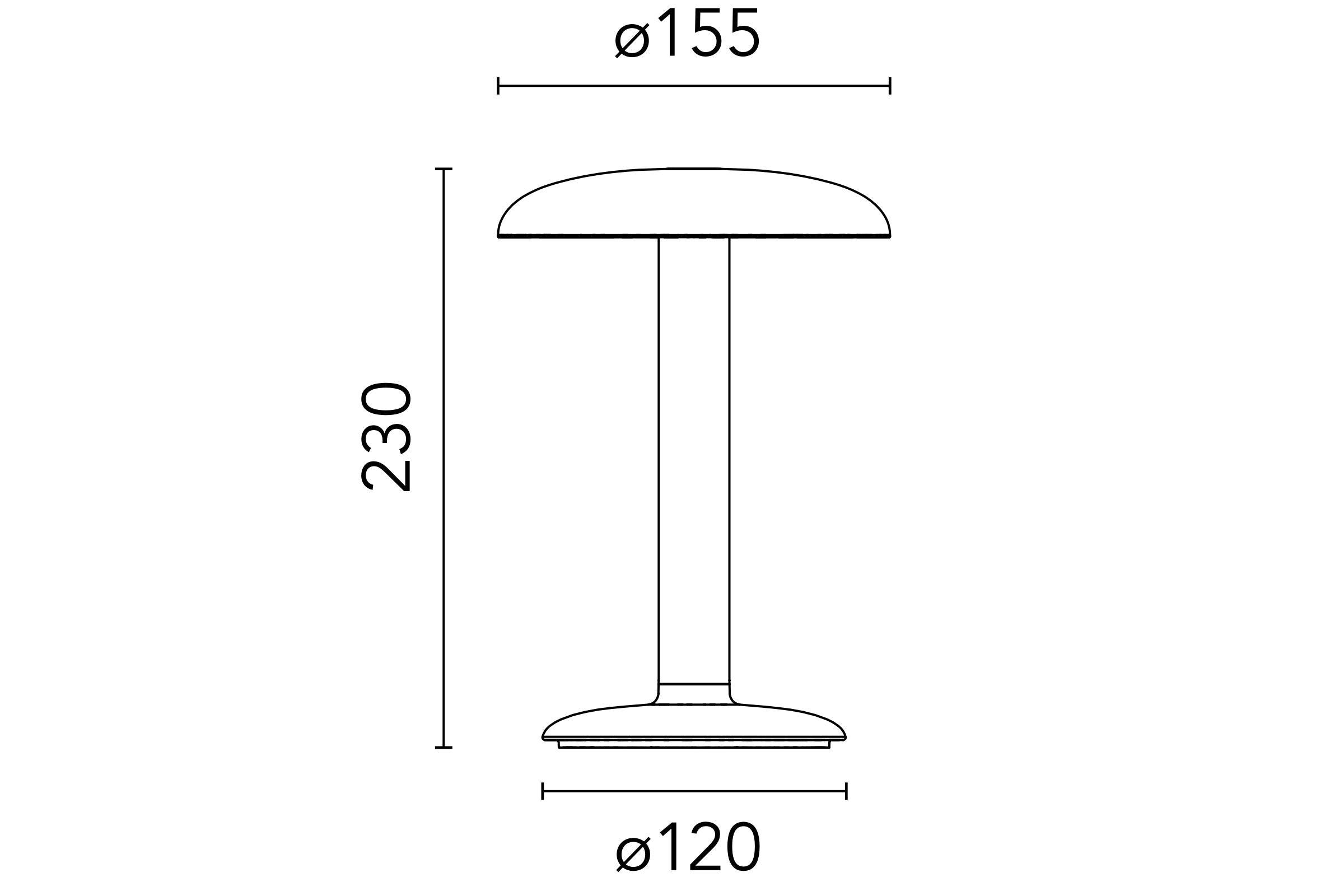 Flos Gustave Bordlampe 2700K, Titan blue