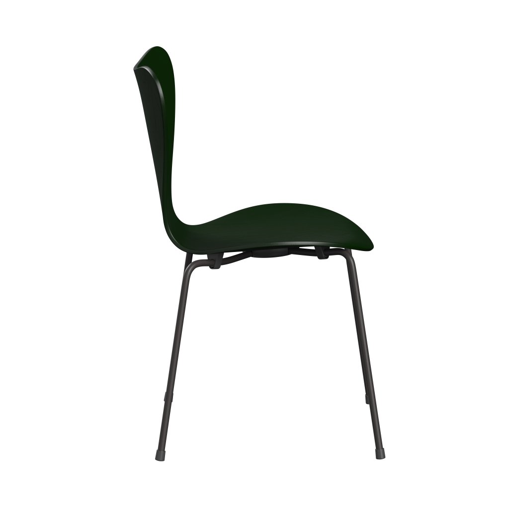 Fritz Hansen 3107 Skalstol, Warm Graphite/Farvet Ask Evergreen