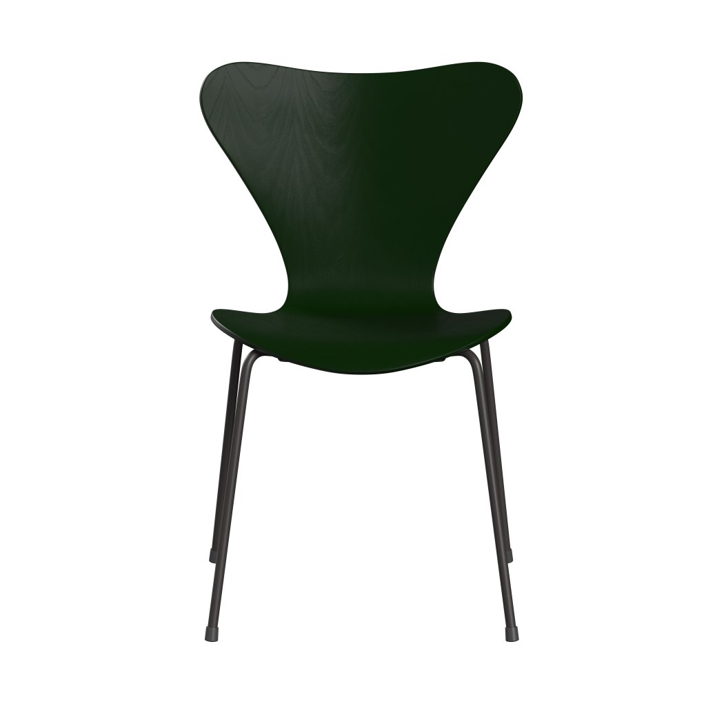 Fritz Hansen 3107 Skalstol, Warm Graphite/Farvet Ask Evergreen