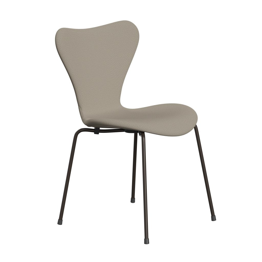 Fritz Hansen 3107 Stol Fuldpolstret, Brown Bronze/Capture Grå Sand