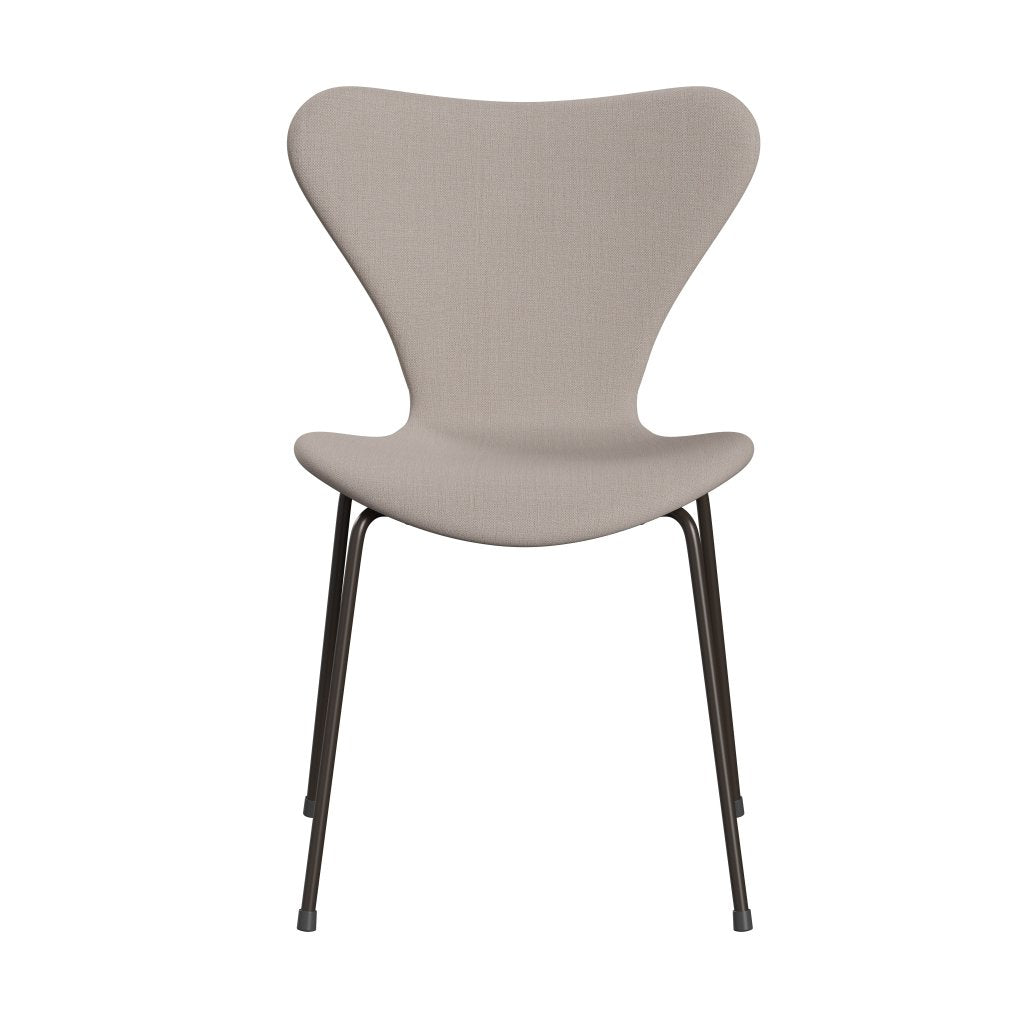 Fritz Hansen 3107 Stol Fuldpolstret, Brown Bronze/Christianshavn Lys Beige