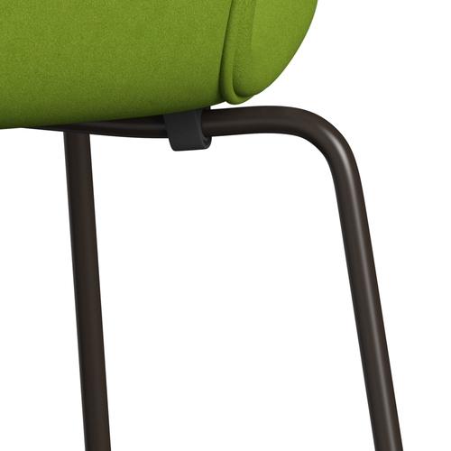 Fritz Hansen 3107 Stol Fuldpolstret, Brown Bronze/Comfort Grøn (C68011)