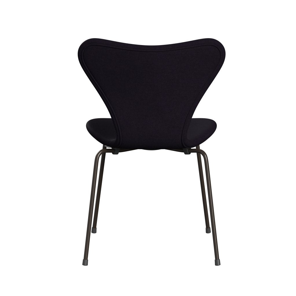 Fritz Hansen 3107 Stol Fuldpolstret, Brown Bronze/Comfort Lilla/Rød