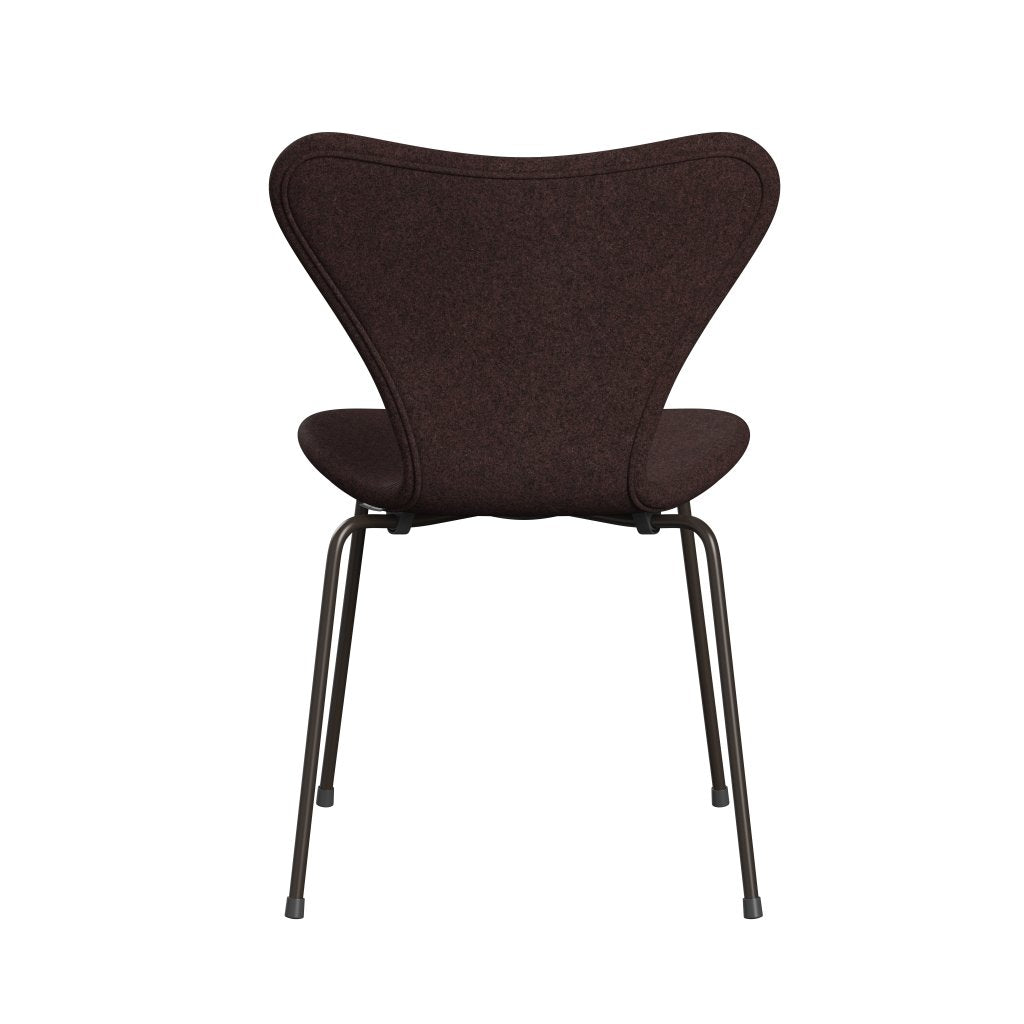 Fritz Hansen 3107 Stol Fuldpolstret, Brown Bronze/Divina Melange Støvet Lilla