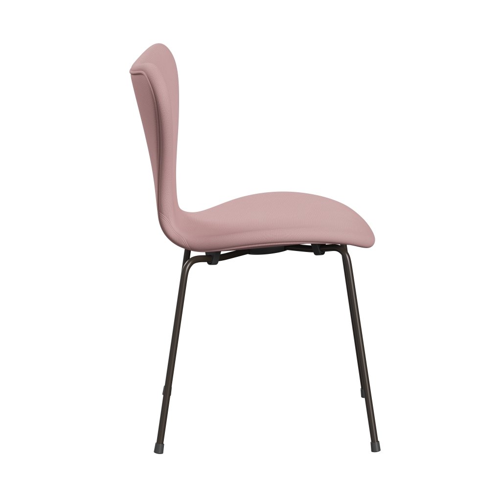 Fritz Hansen 3107 Stol Fuldpolstret, Brown Bronze/Fame Varm Pink