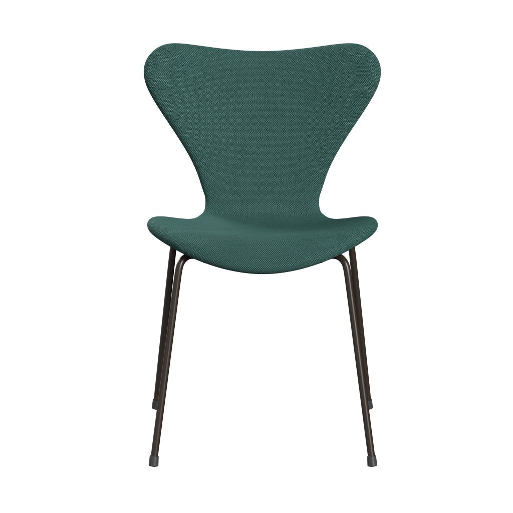 Fritz Hansen 3107 Stol Fuldpolstret, Brown Bronze/Fiord Grøn