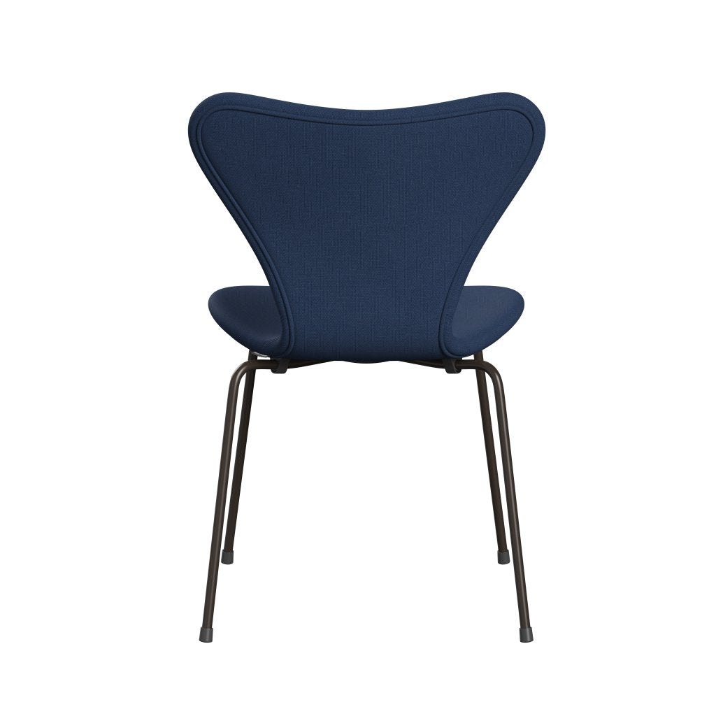 Fritz Hansen 3107 Stol Fuldpolstret, Brown Bronze/Fiord Mid Blue/Mid Blue