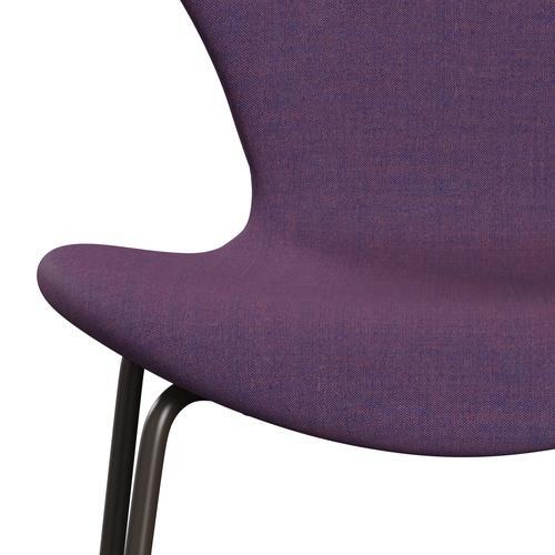 Fritz Hansen 3107 Stol Fuldpolstret, Brown Bronze/Remix Lilla