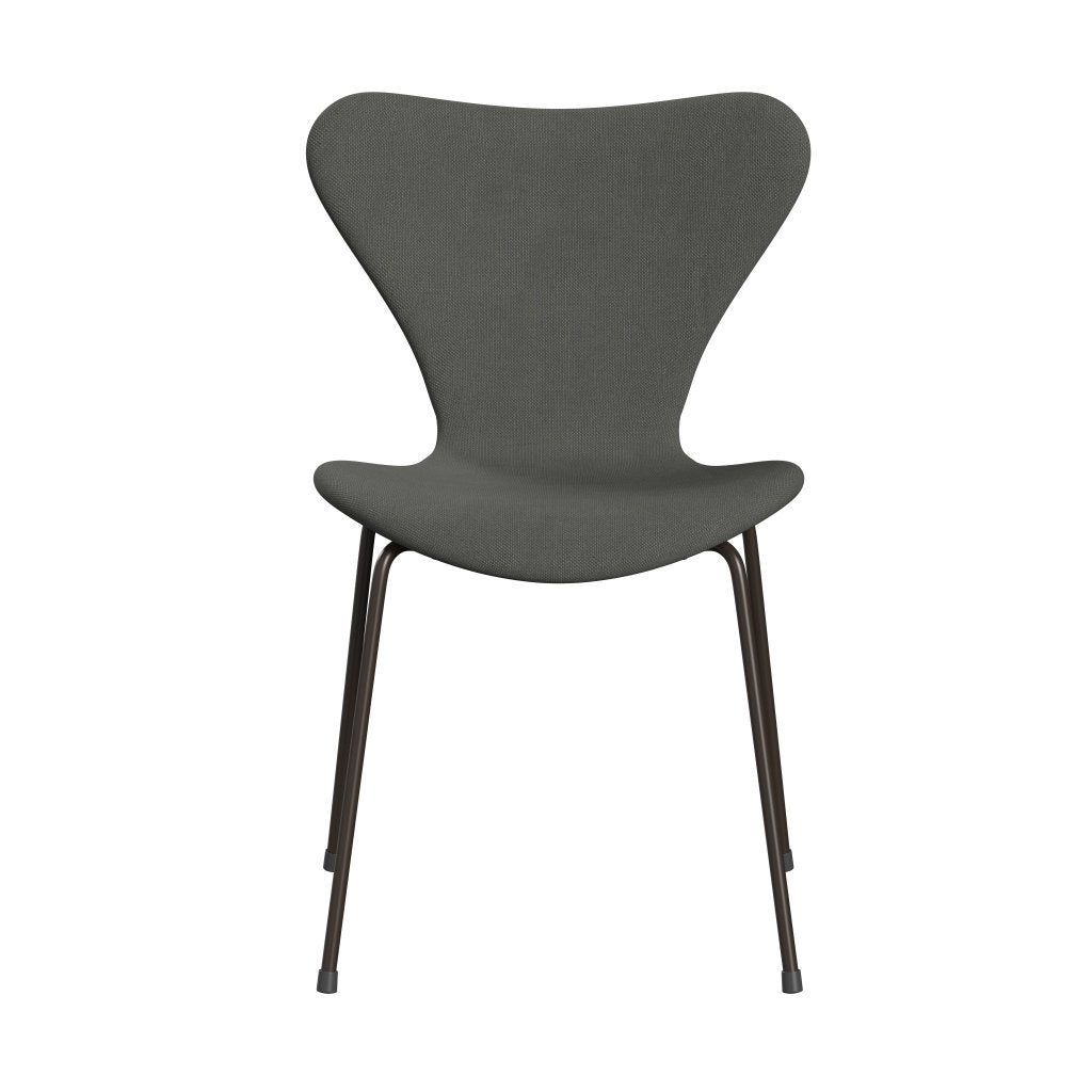 Fritz Hansen 3107 Stol Fuldpolstret, Brown Bronze/Steelcut Grå