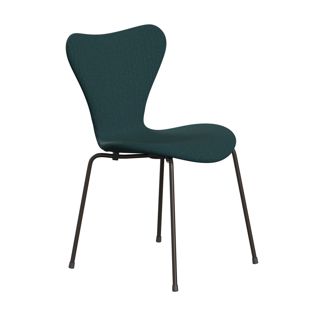 Fritz Hansen 3107 Stol Fuldpolstret, Brown Bronze/Sunniva 2 Green/Grey