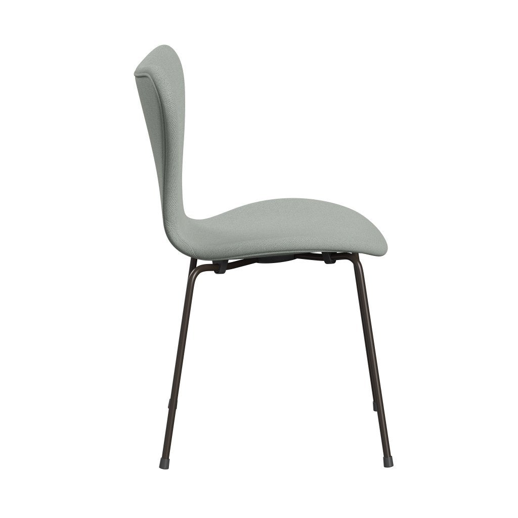 Fritz Hansen 3107 Stol Fuldpolstret, Brown Bronze/Sunniva 2 Mintgrøn