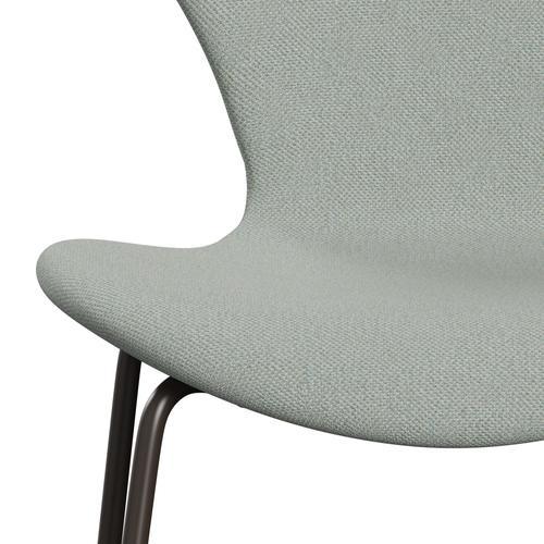 Fritz Hansen 3107 Stol Fuldpolstret, Brown Bronze/Sunniva 2 Mintgrøn