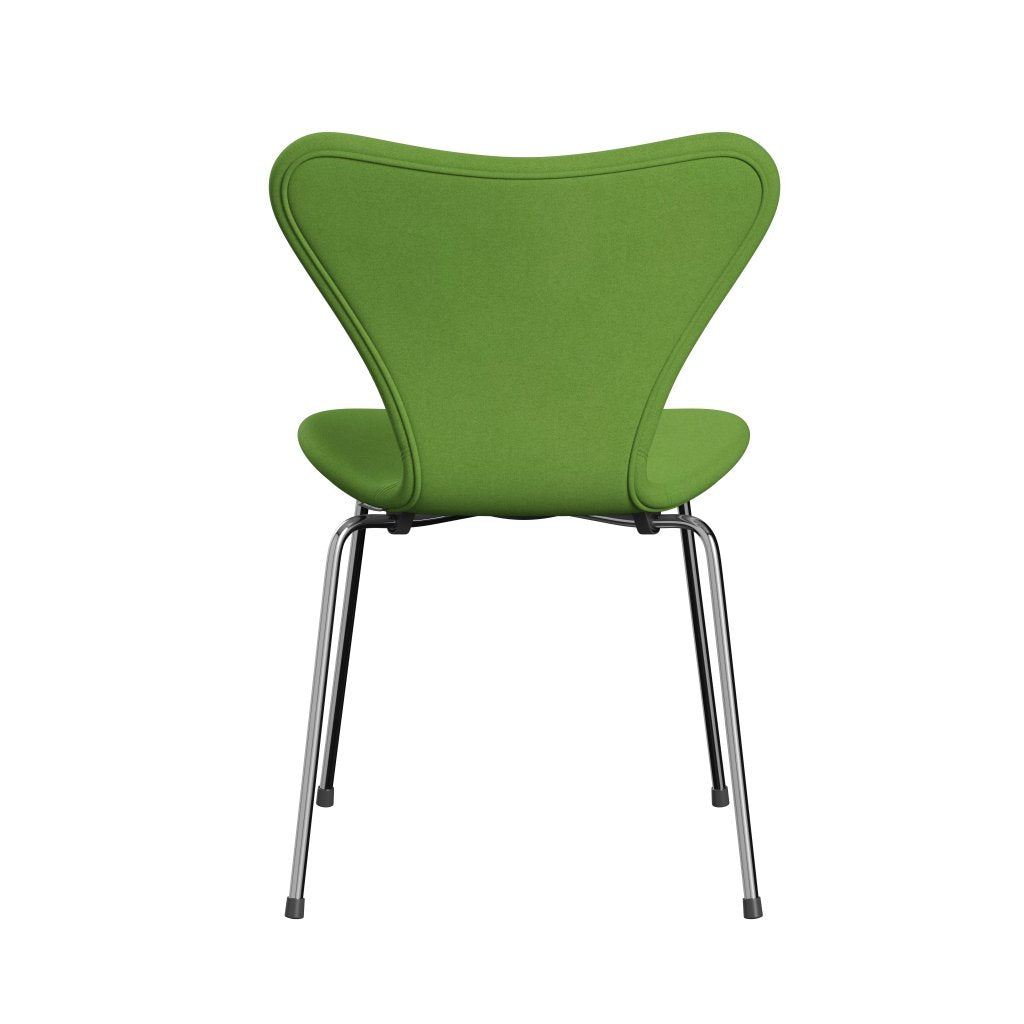 Fritz Hansen 3107 Stol Fuldpolstret, Forkromet Stål/Divina Lys Lime