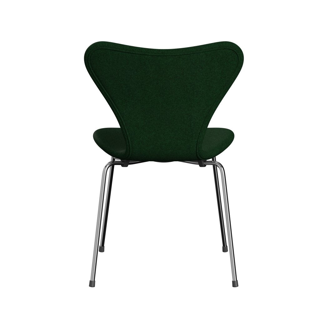 Fritz Hansen 3107 Stol Fuldpolstret, Forkromet Stål/Divina Melange Forrest Green