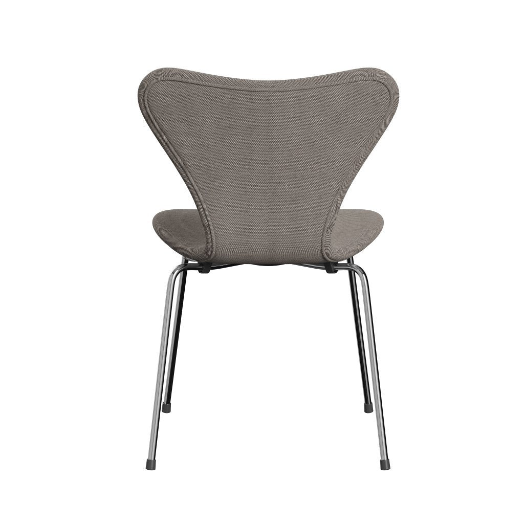 Fritz Hansen 3107 Stol Fuldpolstret, Forkromet Stål/Steelcut Trio Rosa/Hvid/Sort