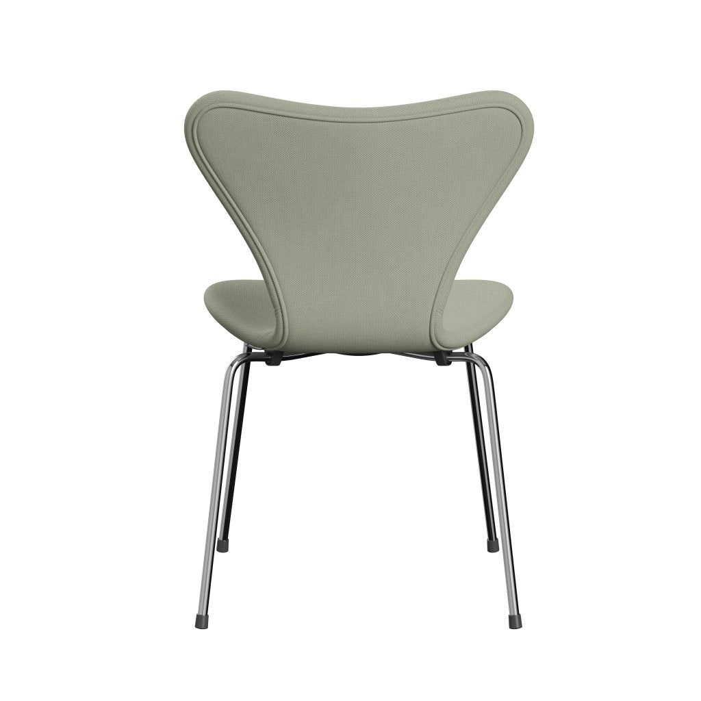 Fritz Hansen 3107 Stol Fuldpolstret, Forkromet Stål/Steelcut Light/Mild Turquoise